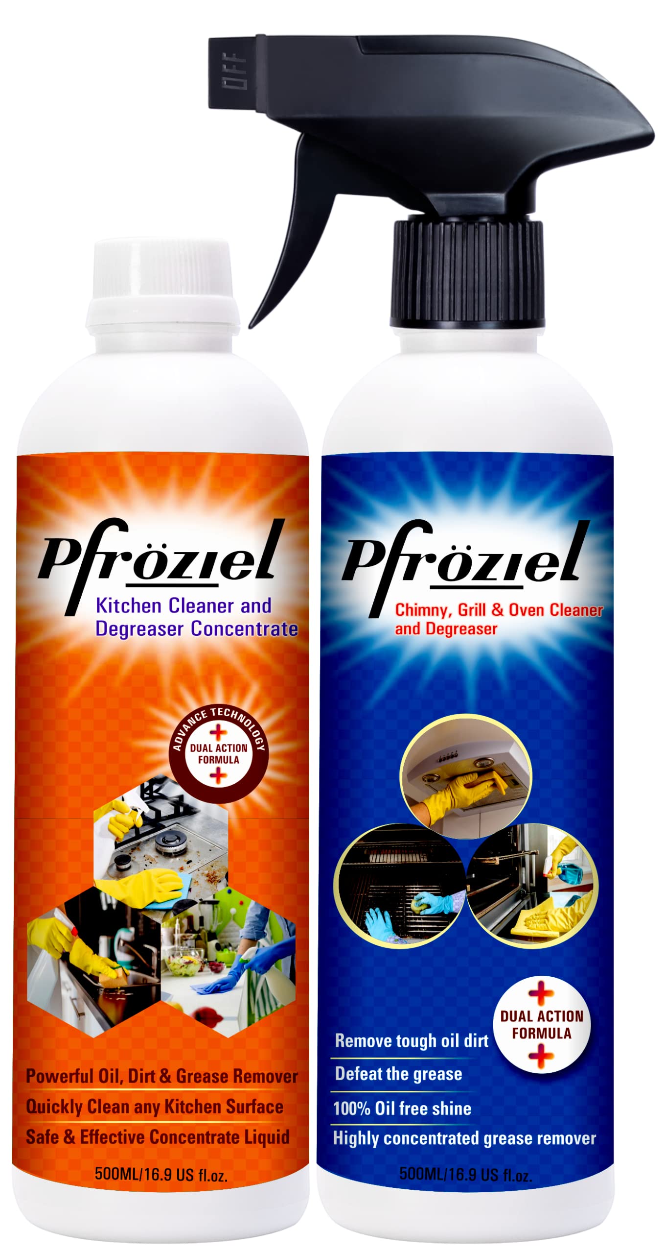 Pfroziel Chimney Cleaner & Kitchen Cleaner Combo 450ml+450ml (pack of 1) (B09Q8CFNWK) Amazon Price History, Amazon Price Tracker