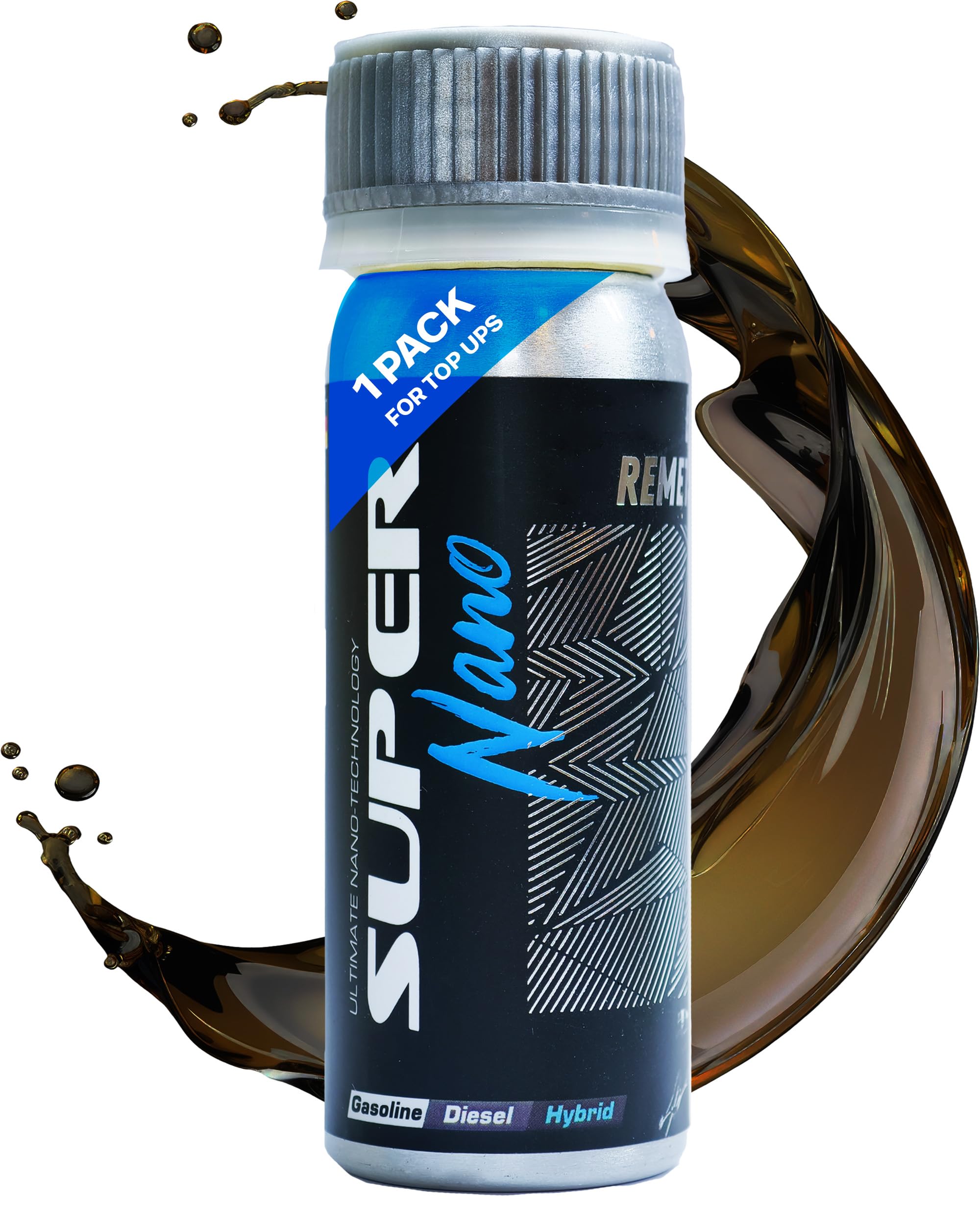 Oil Additive for Car Engine - SuperNano Engine Remetalizer - Oil Additive with Advanced Nanoparticle Technology for Engine Wear Repair - Compatible with Gas, Diesel, & Hybrid - 50g