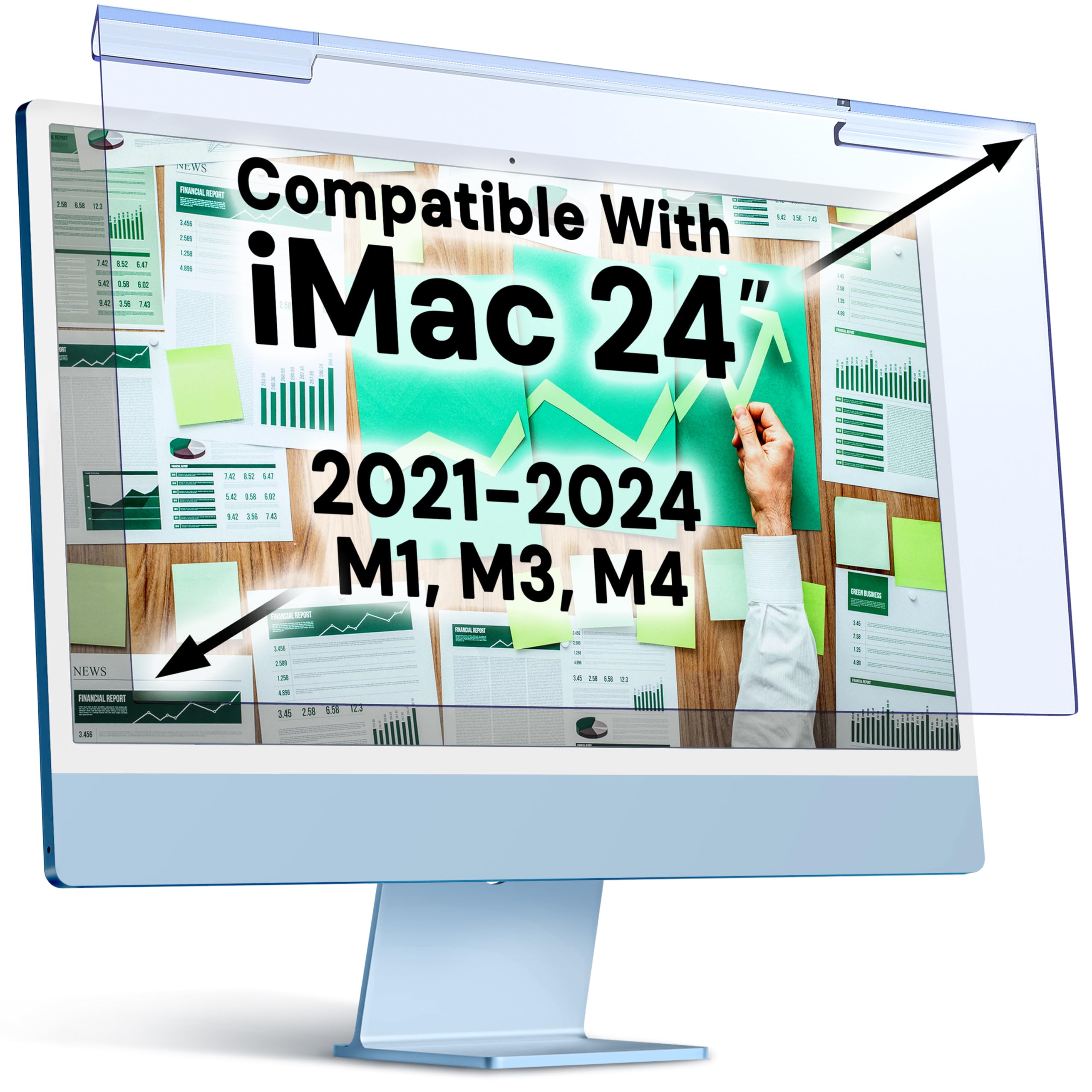 VINTEZ Blue Light Blocking Screen Protector for iMac 24" (2021-2024, M1, M3) - Matte (1 Pack)-image-40