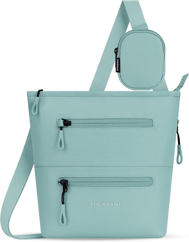 Sherpani Sadie, Nylon Crossbody Bag, Lightweight Shoulder Bag (Surf) | Travel Cross Body Pack, Casual Pouch for Women, RFID Protection, Fashion Handbag with Removable Coin Purse, Travel Gift