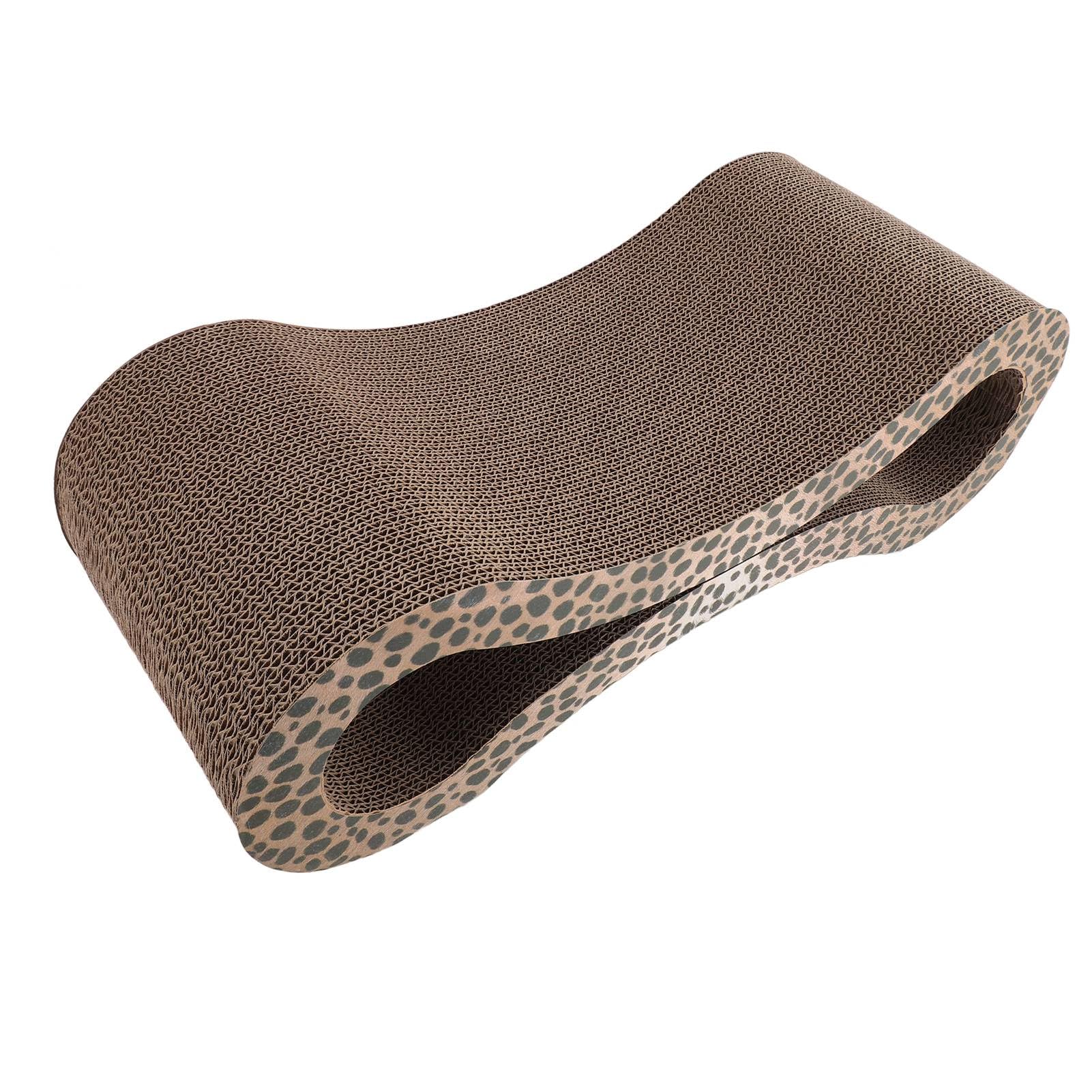 Tiragraffi per Gatti Lounge, Protezione per Mobili, Letto in Cartone Ondulato per Gatti, Tiragraffi Extra Spesso, Soddisfa gli Istinti Naturali, Funzione Reversibile per un Uso