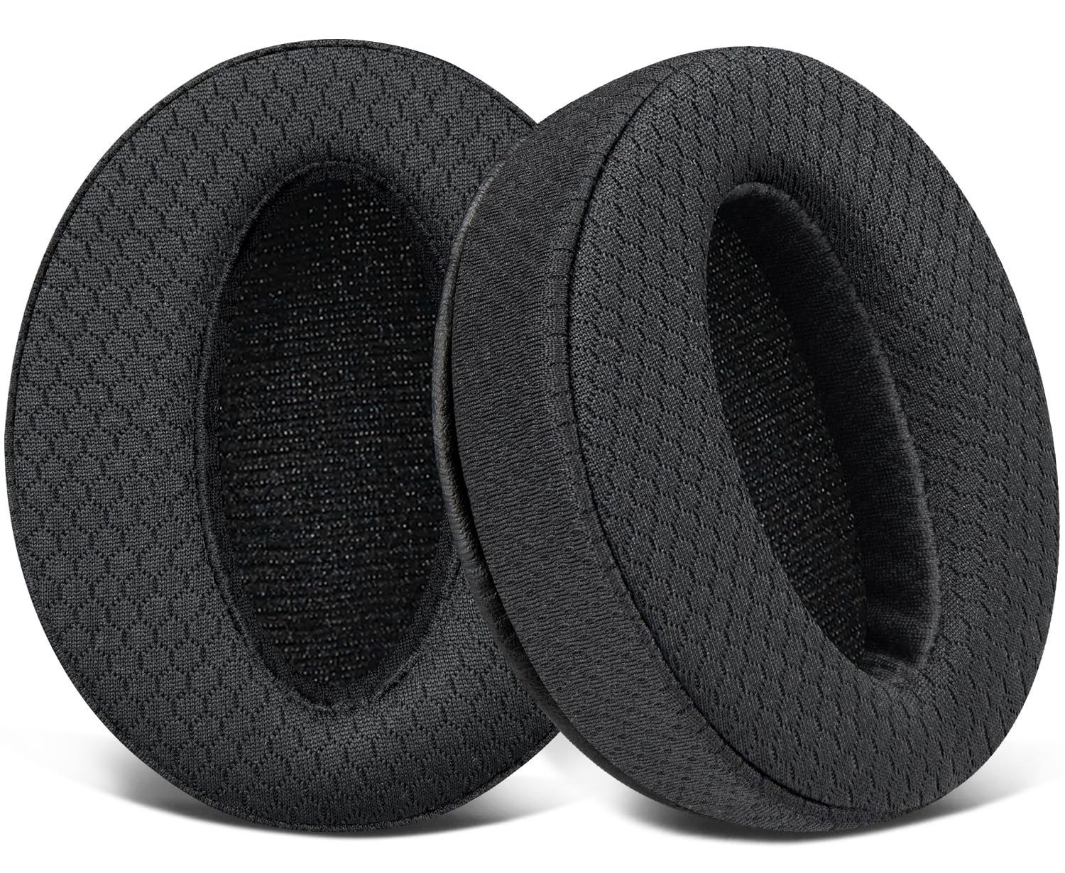 SOULWIT Mesh Fabric Earpads Replacement for Sennheiser HD 4.50BT, HD 4.50BTNC, HD 4.50SE, HD 4.40BT, HD 4.30G, HD 4.20S, HD 458BT, HD 450, HD 450BT, HD 400S, HD 350BT - Black-image-1