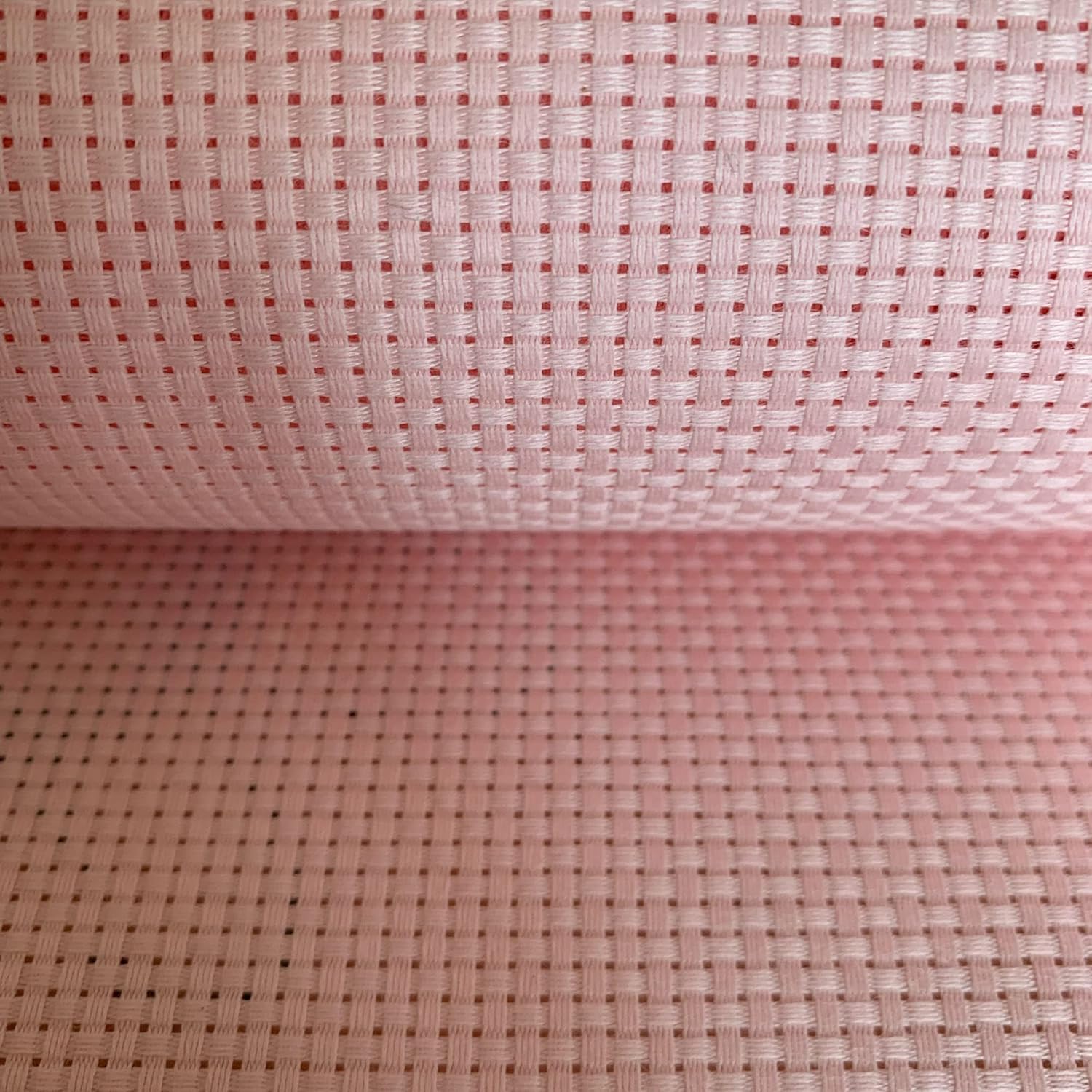 9 Count Aida Cloth Cross Stitch Fabric, Pink, W59 x L20