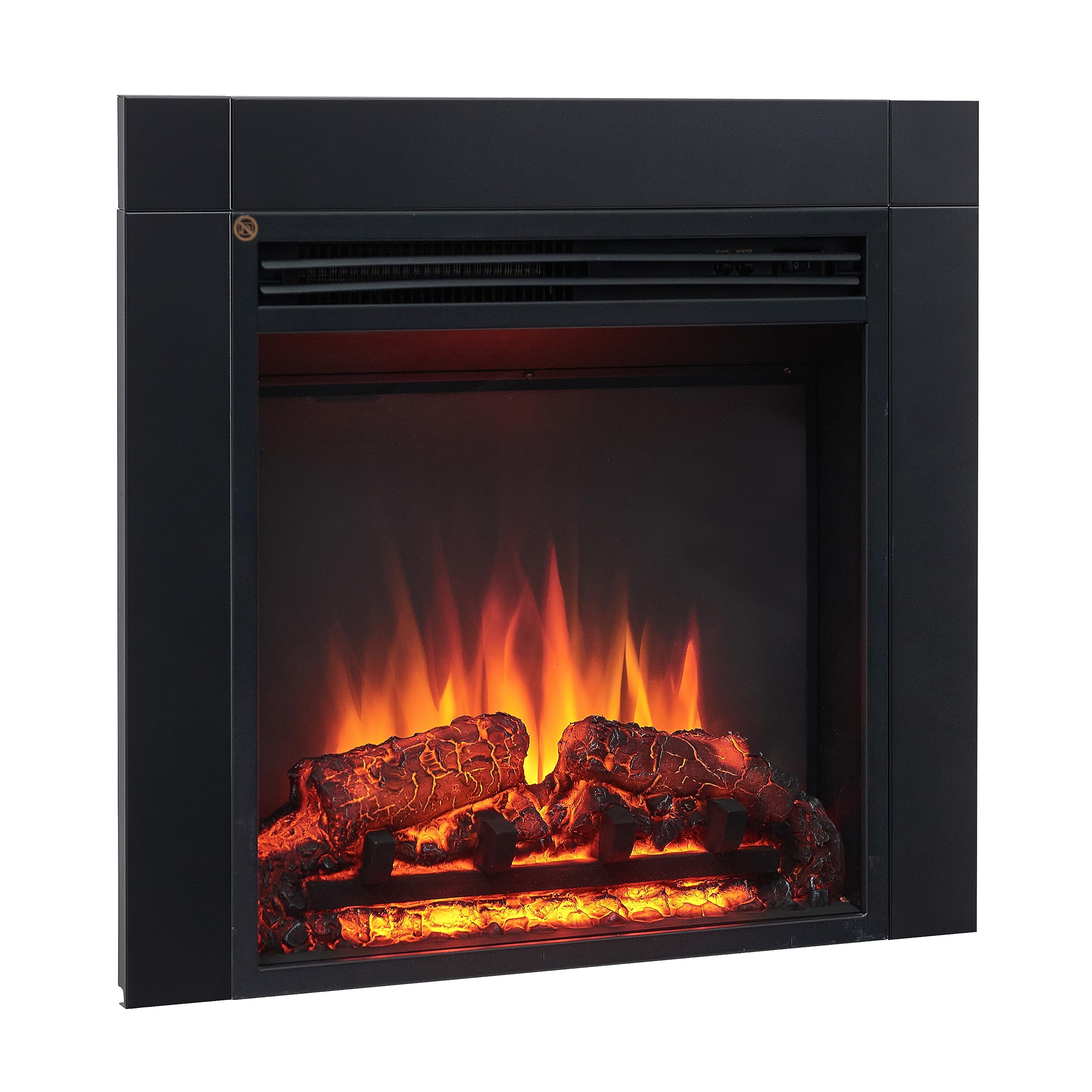 Flamme Black Innsbruck Fireplace Insert Suitable For Custom Media Wall Or Mantel Designs 24"/60Cm - 35"/90Cm