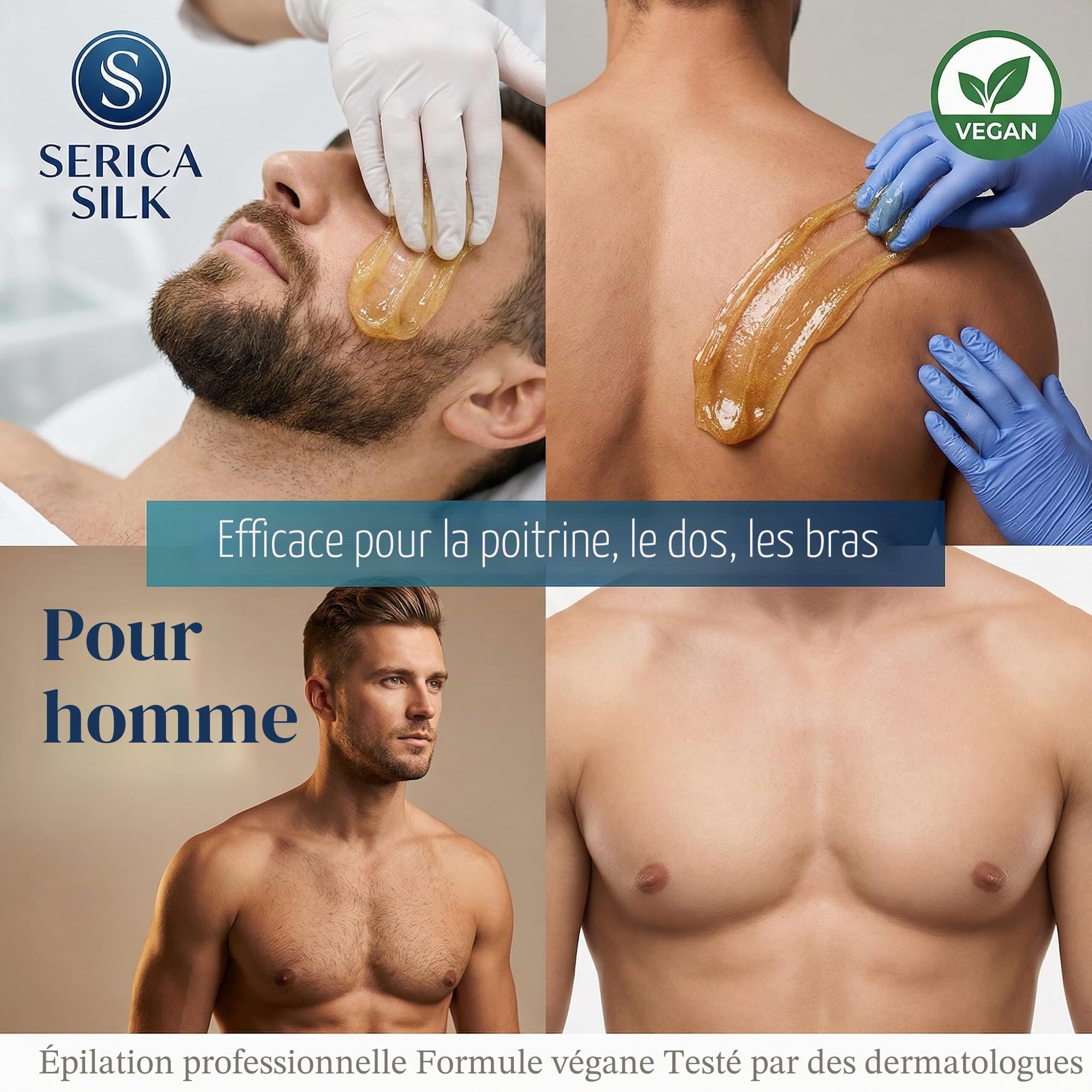 Pâte au sucre - 500 g - Cire au sucre de densité moyenne pour le corps, le bikini et les jambes - Pour débutants et professionnels, salon et maison - Sans chauffage, végétalien et hypoallergénique
