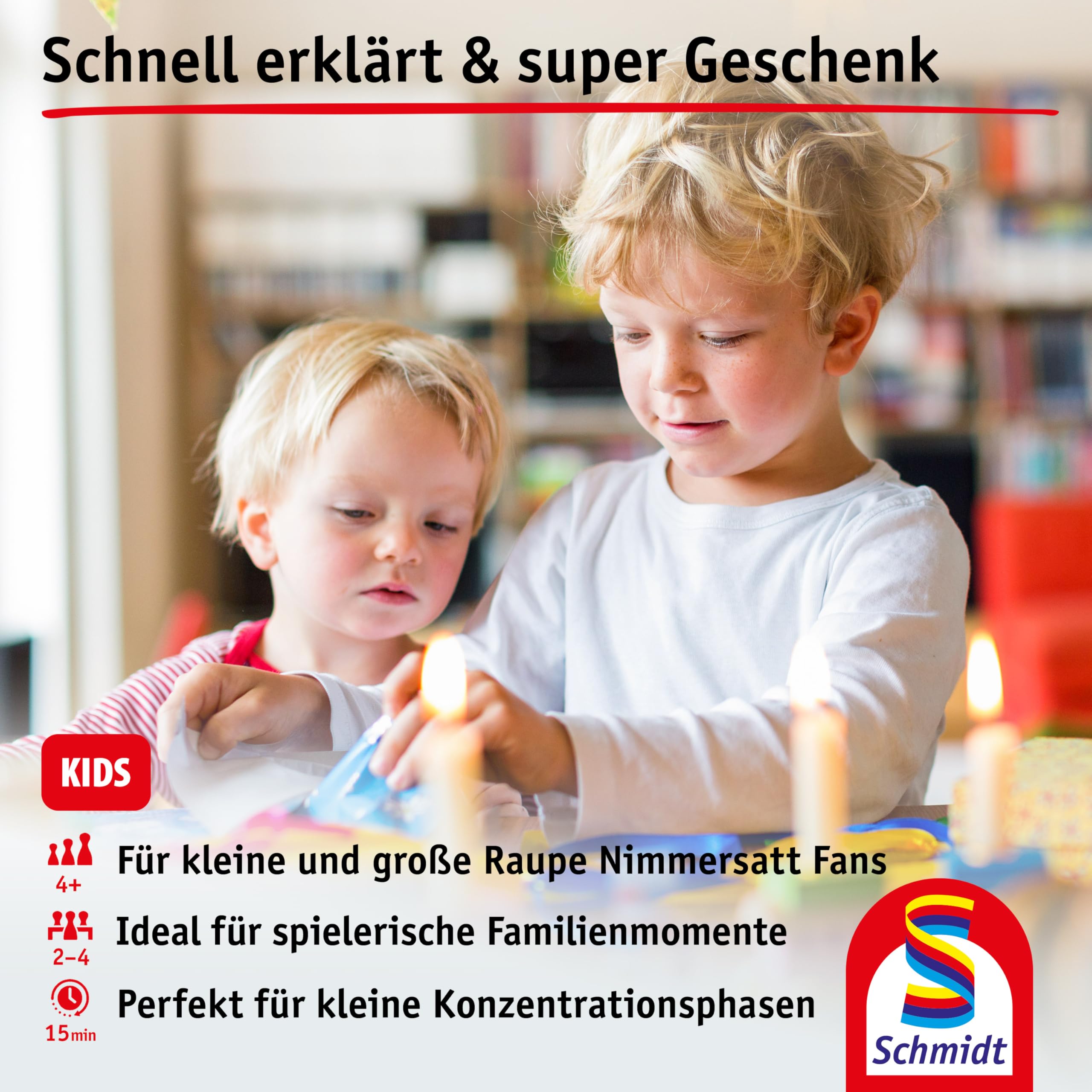 Schmidt 40671 Beeil Dich, kleine Raupe! Lernspiel, ab 3 Jahren | Die kleine Raupe Nimmersatt