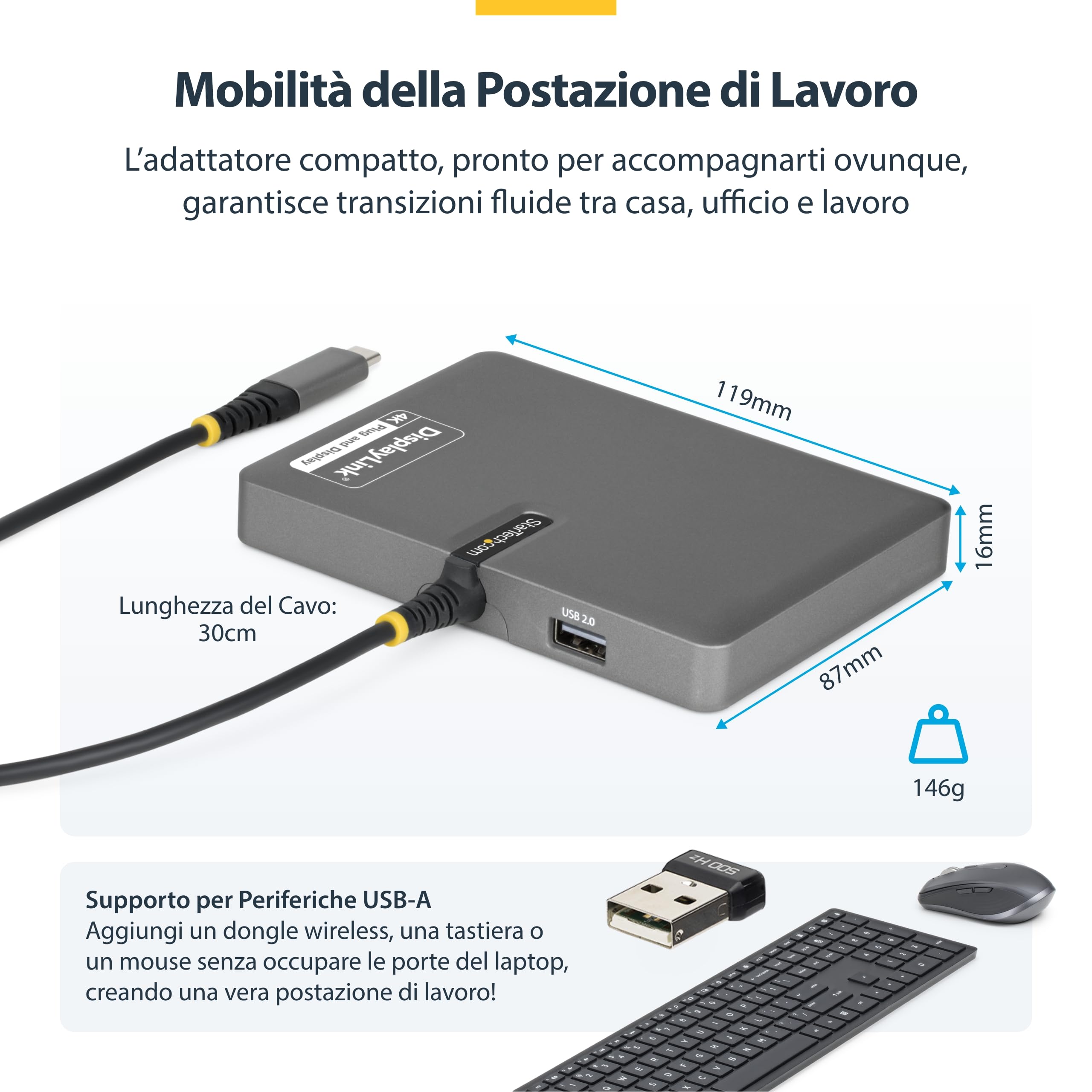 StarTech Dock USB-C a Quad HDMI 4K60, Workstation, PD 140W, DisplayLink | Compatibile Windows e Mac M1-M5, Quad HDMI, Ideale per Workstation Multi-Monitor