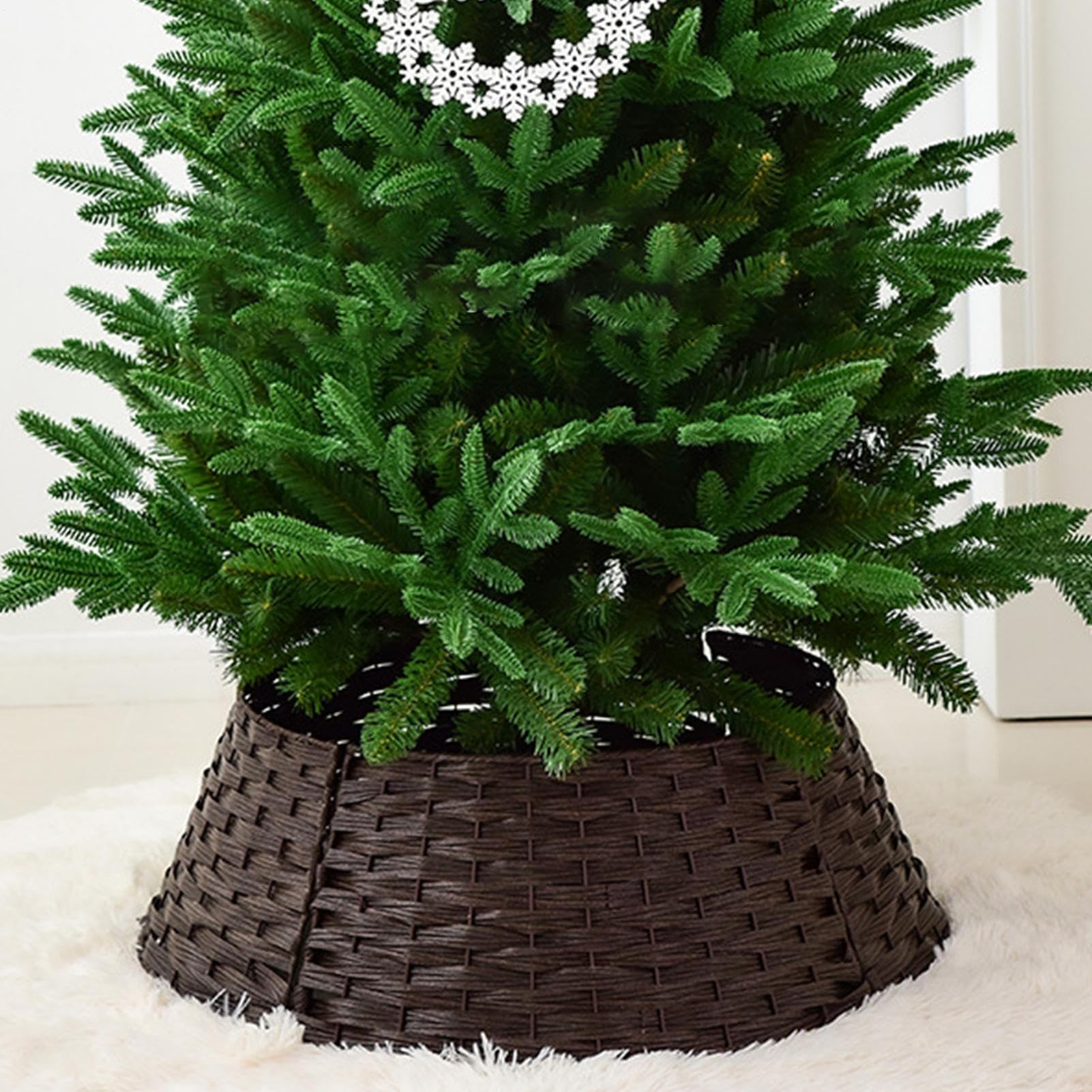 Collar Para El Árbol Decoración Estacional Rústica De Granja Tejida