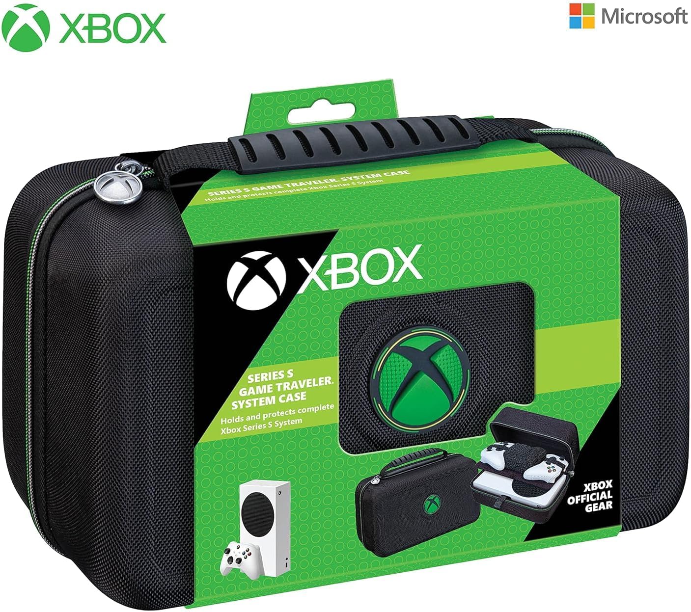 Series S System Case for Xbox Series S System - Protective Hard Case Securely Stores your Xbox S System, Controllers and Cords, Ballistic Nylon Cover with Ultra Comfrot Carry Handle