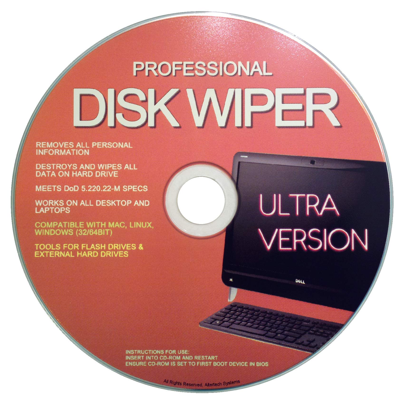 Profesjonalna wycieraczka do dysku twardego i gumka USB CD - ALL OS 32/64-bitowe Windows, Linux i Mac