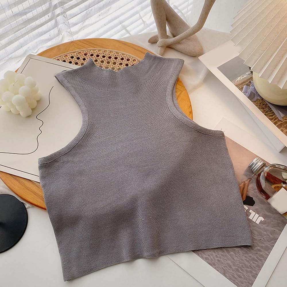 トップス SLEEVELESS ZIP RIB KNIT TOPS m39646675379_1.jpg