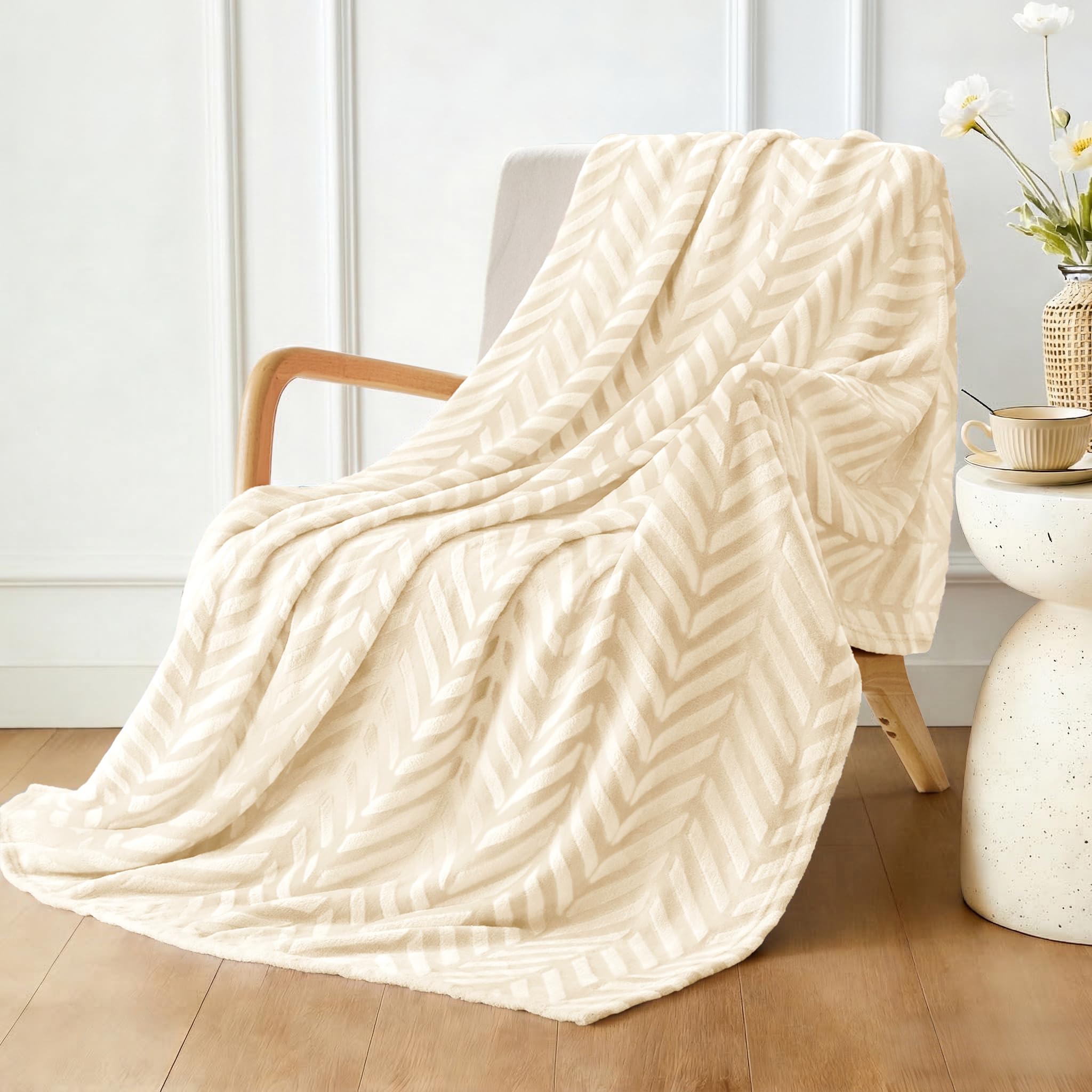 Whale Flotilla Kuscheldecke mit Chevron Muster - Superweiche und Kuschelige Flanell-Decke