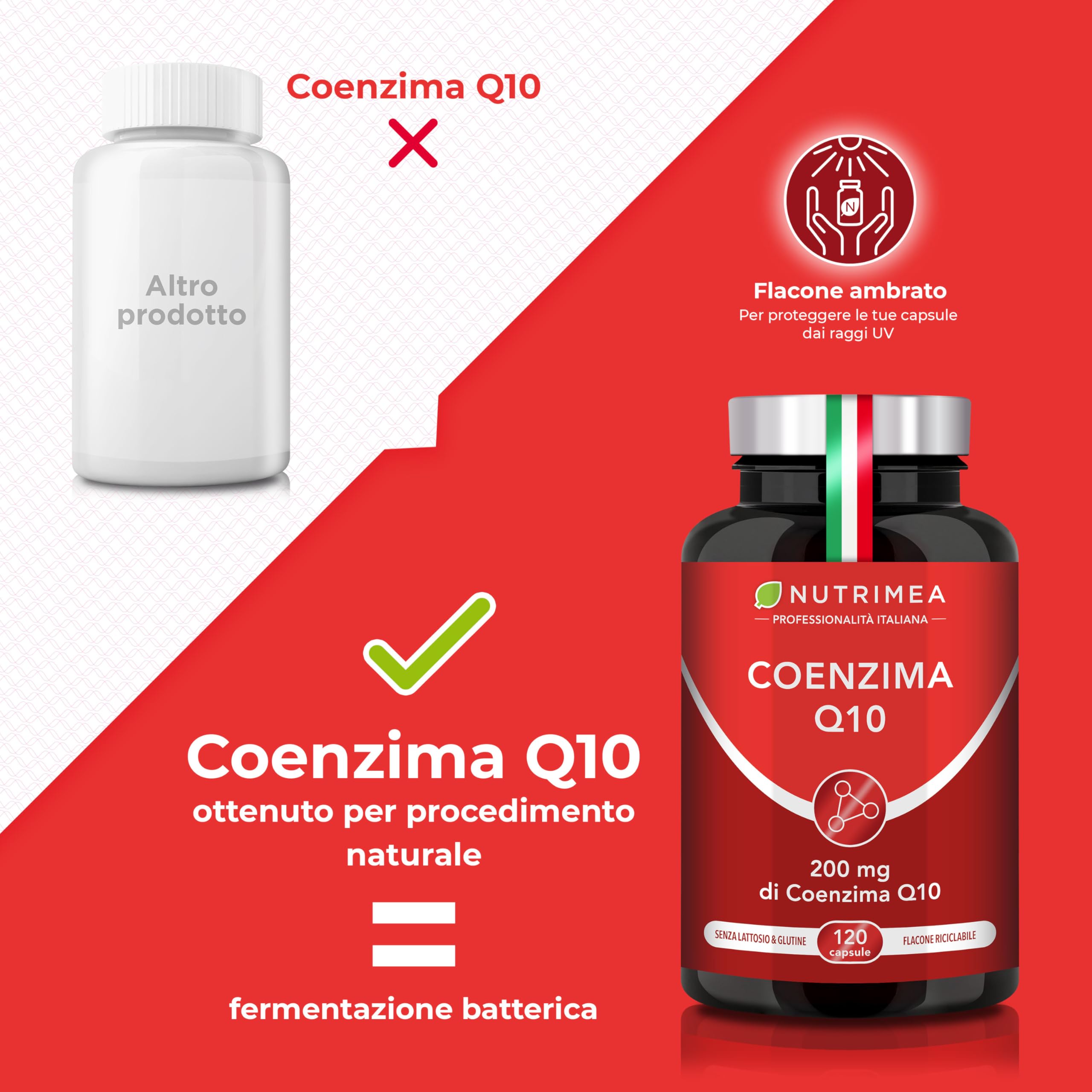 COENZIMA Q10 Ubichinolo 200 mg | Potente Integratore Naturale | Azione Anti-Età | Energia Cellulare | Massimo Assorbimento | 120 Capsule Vegane | Nutrimea