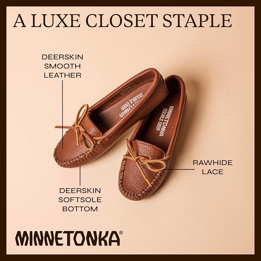 Amazon.com | Minnetonka Women's Double Deerskin Softsole
