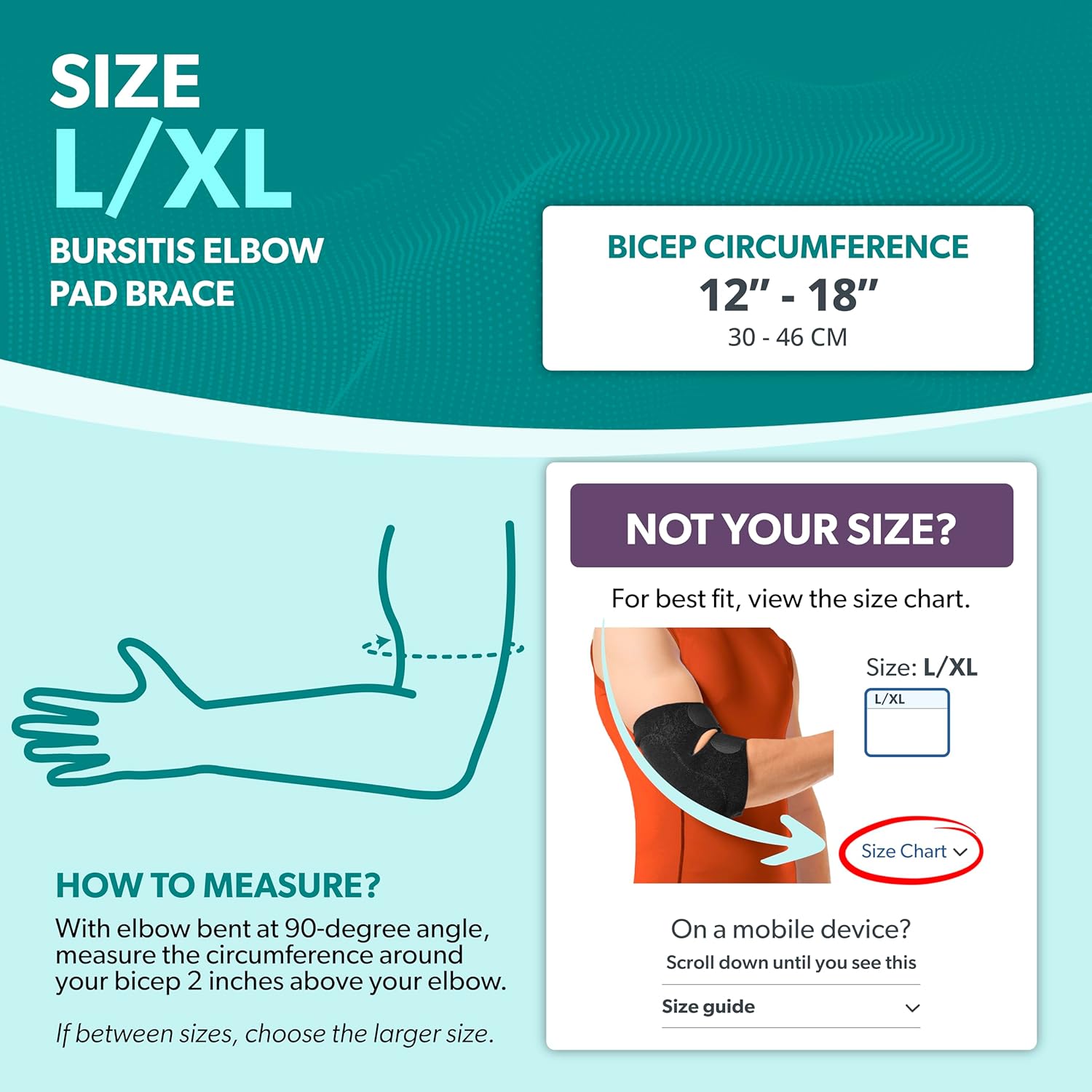 BraceAbility Bursitis Elbow Pad Brace | Compression Arm Sleeve Wrap with Padded Soft Support Cushion for Olecranon Joint Pain, Bursa Protection, Arthritis & Tendonitis Relief (L/XL) - Image 2