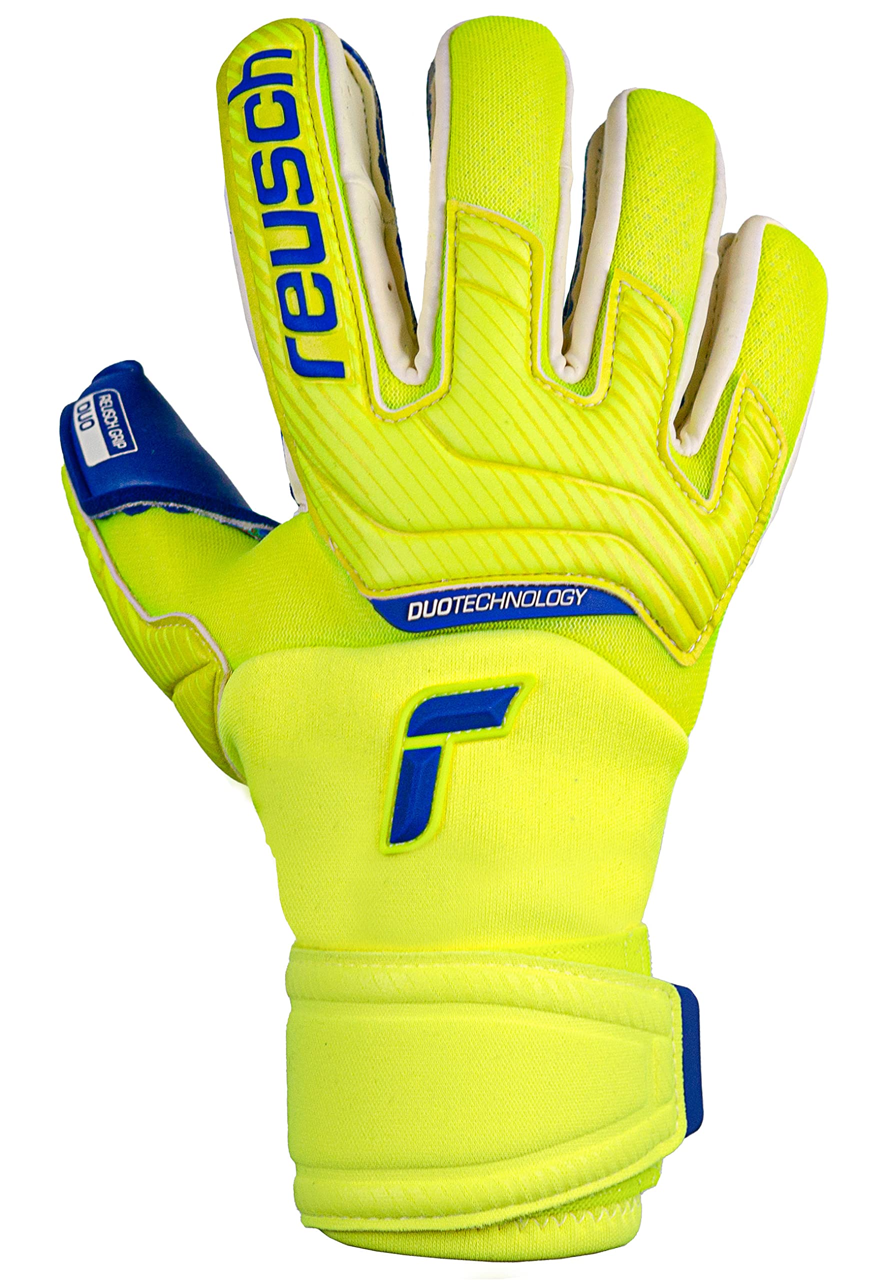 Reusch Attrakt Guanti da Portiere Unisex con Cucitura Interna E Rivestimento Grip Duo, Adatti per Tutte Le Superfici del Campo da Gioco, Calcio per Adulti Uomo