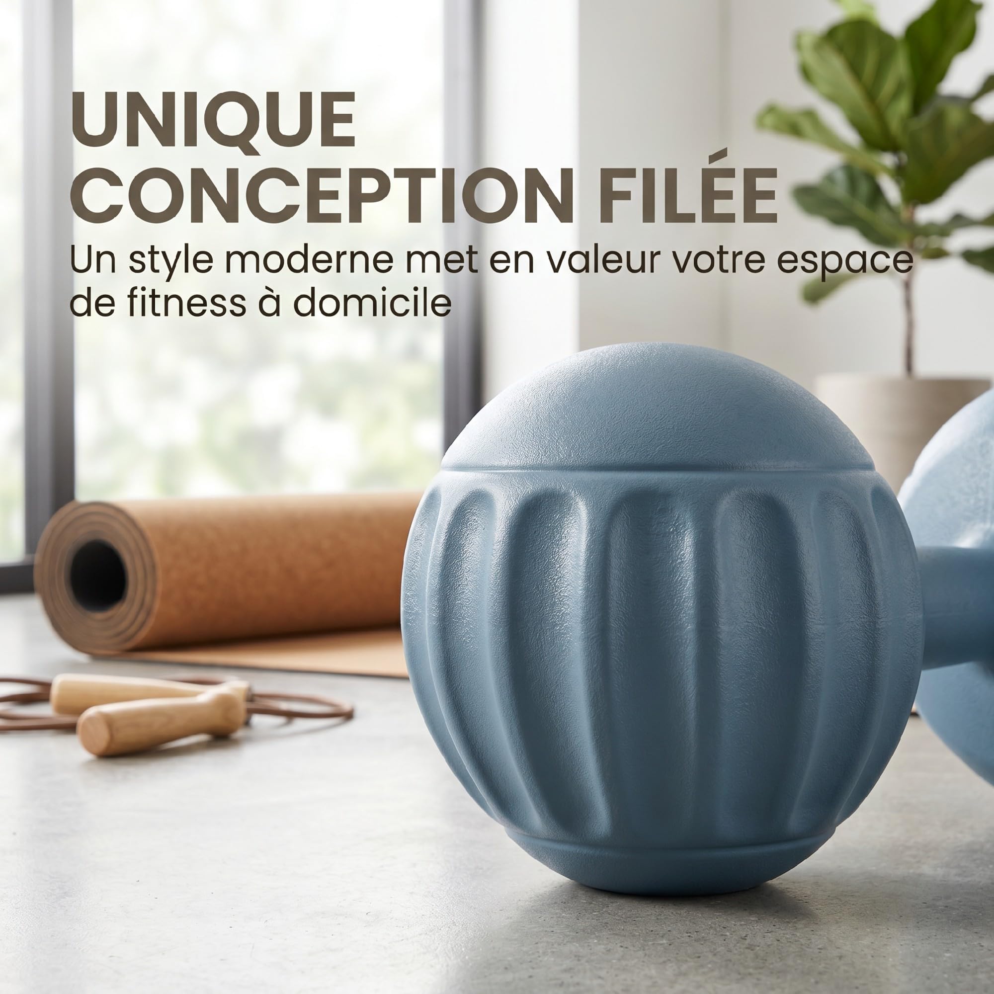 SPORTNOW Kettlebell 10/12/14 kg, haltère avec poignée Antidérapante, haltère à boule, musculation, entraînement, pour gym, bleu