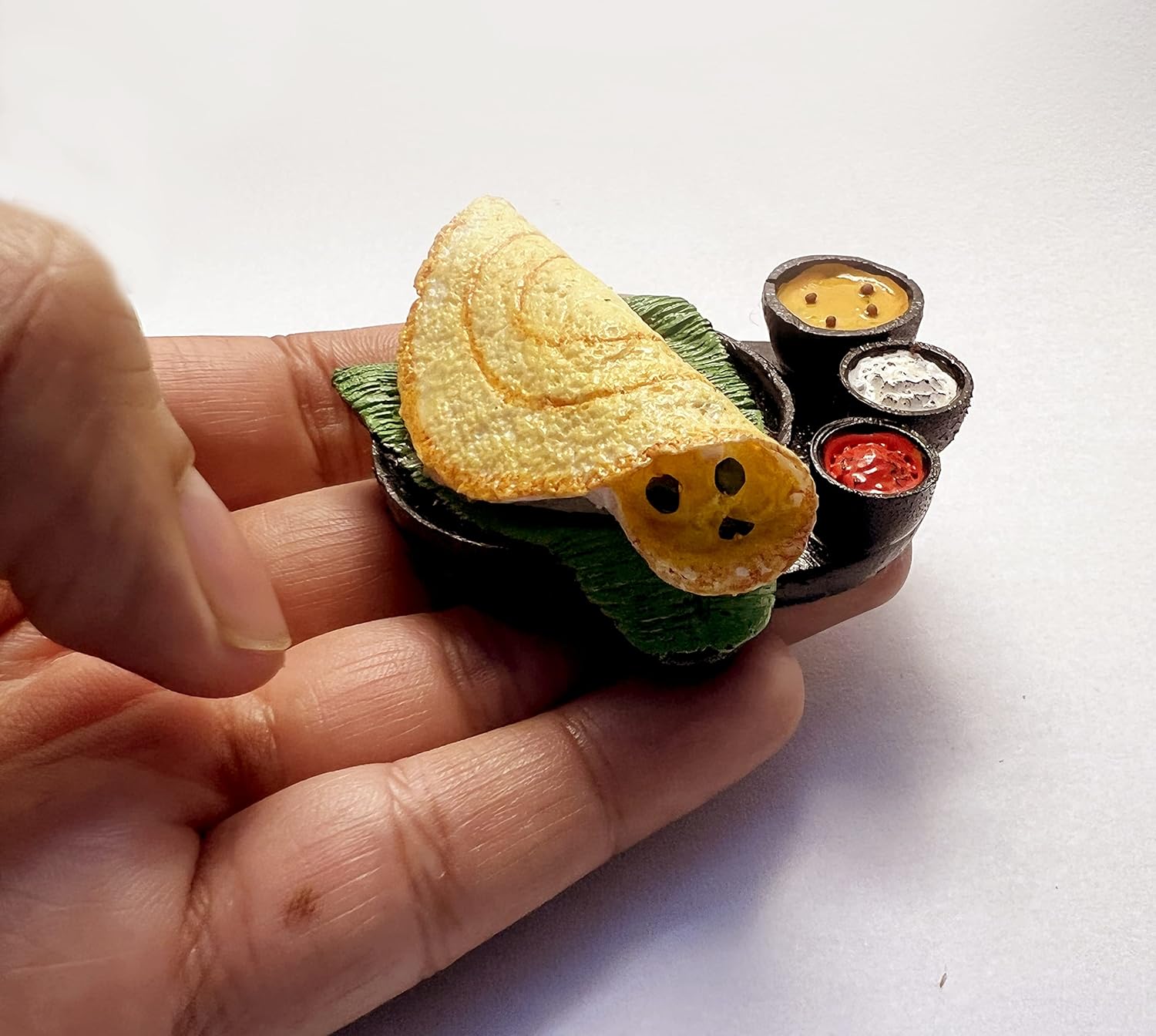Dosa (South Indian Food) Miniature Food 3D Fridge Magnet Best Souvenir Gift 100% Made in India