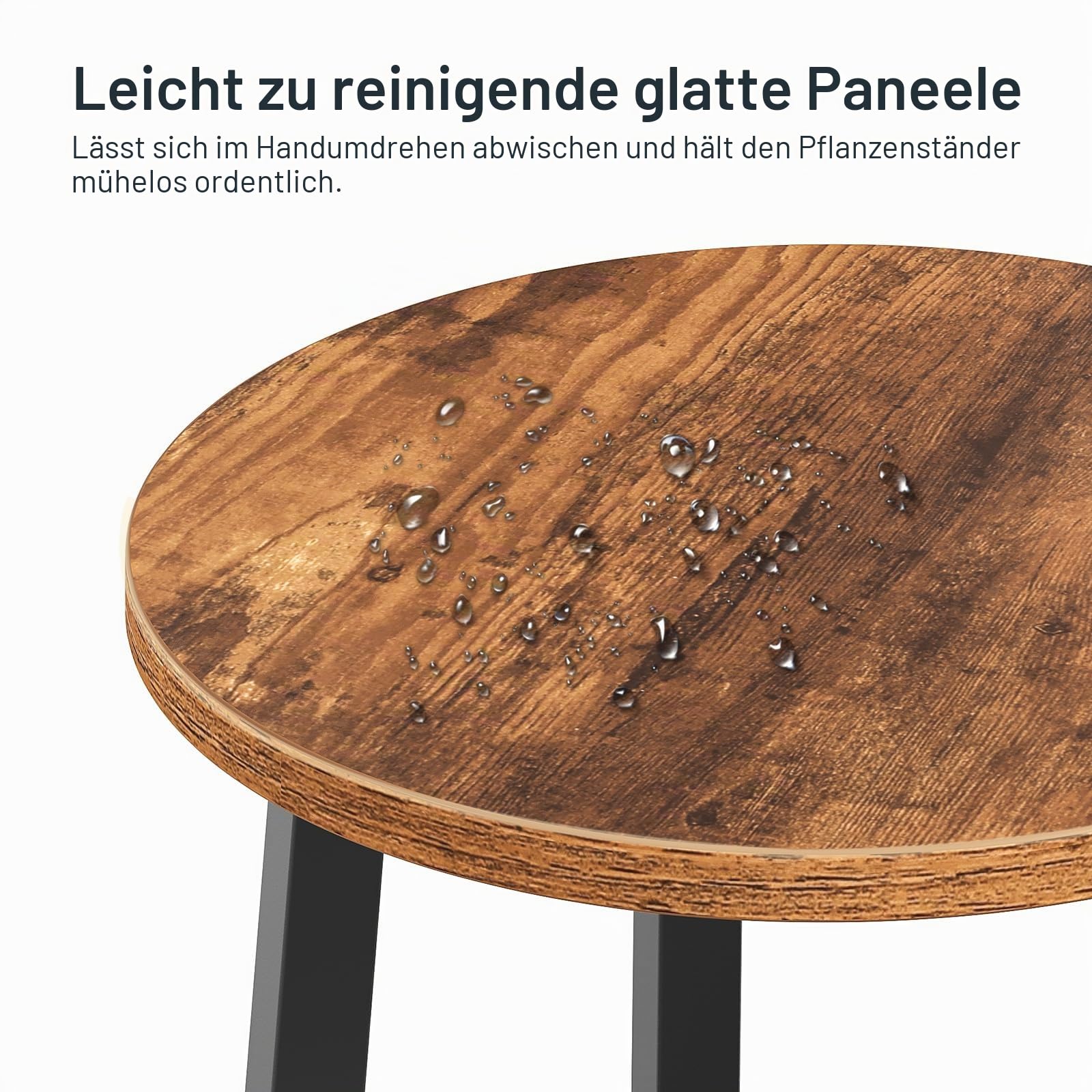 HOOBRO Blumenständer mit Pflanzenlampe, 7 Ebenen Pflanzenständer, Indoor Pflanzenhalter für Wohnzimmer, Blumenregal für Innen Garten Balkon, Vintagebraun und Schwarz EBF04DHJ01