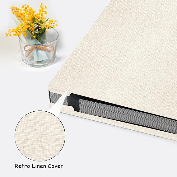 Zesthouse Photo Album Self Adhesive Pages, 60 Pages Magnetic Scrapbook Albums with Sticky Page, Photos Album Holds 8x10 & 5X7 & 4x6 & 6x8 & 3x5, Large Picture Book Ideal Gift for Family Wedding Baby