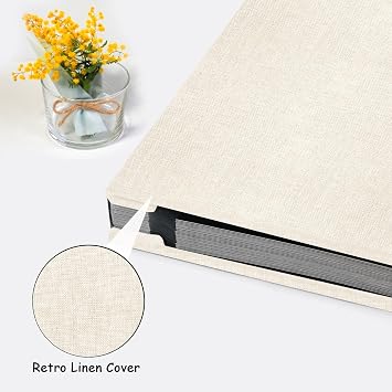 Zesthouse Photo Album Self Adhesive Pages, 60 Pages Magnetic Scrapbook Albums with Sticky Page, Photos Album Holds 8x10 & 5X7 & 4x6 & 6x8 & 3x5, Large Picture Book Ideal Gift for Family Wedding Baby