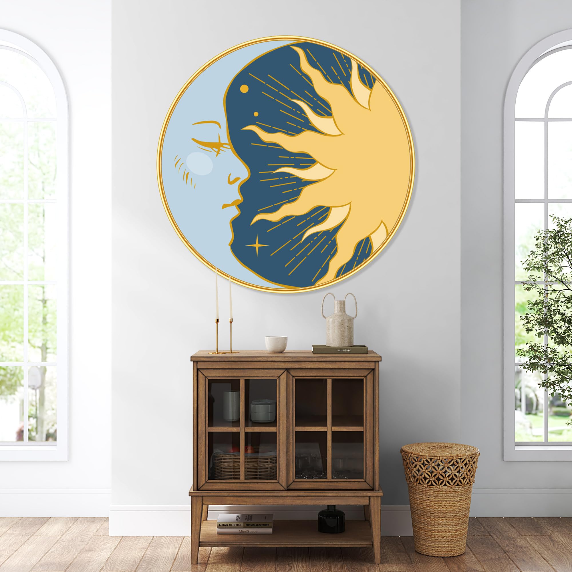 Livin'luxe Sun & Moon Painting - Modern Art -5 Livin'luxe Sun & Moon Painting - Modern Art -5