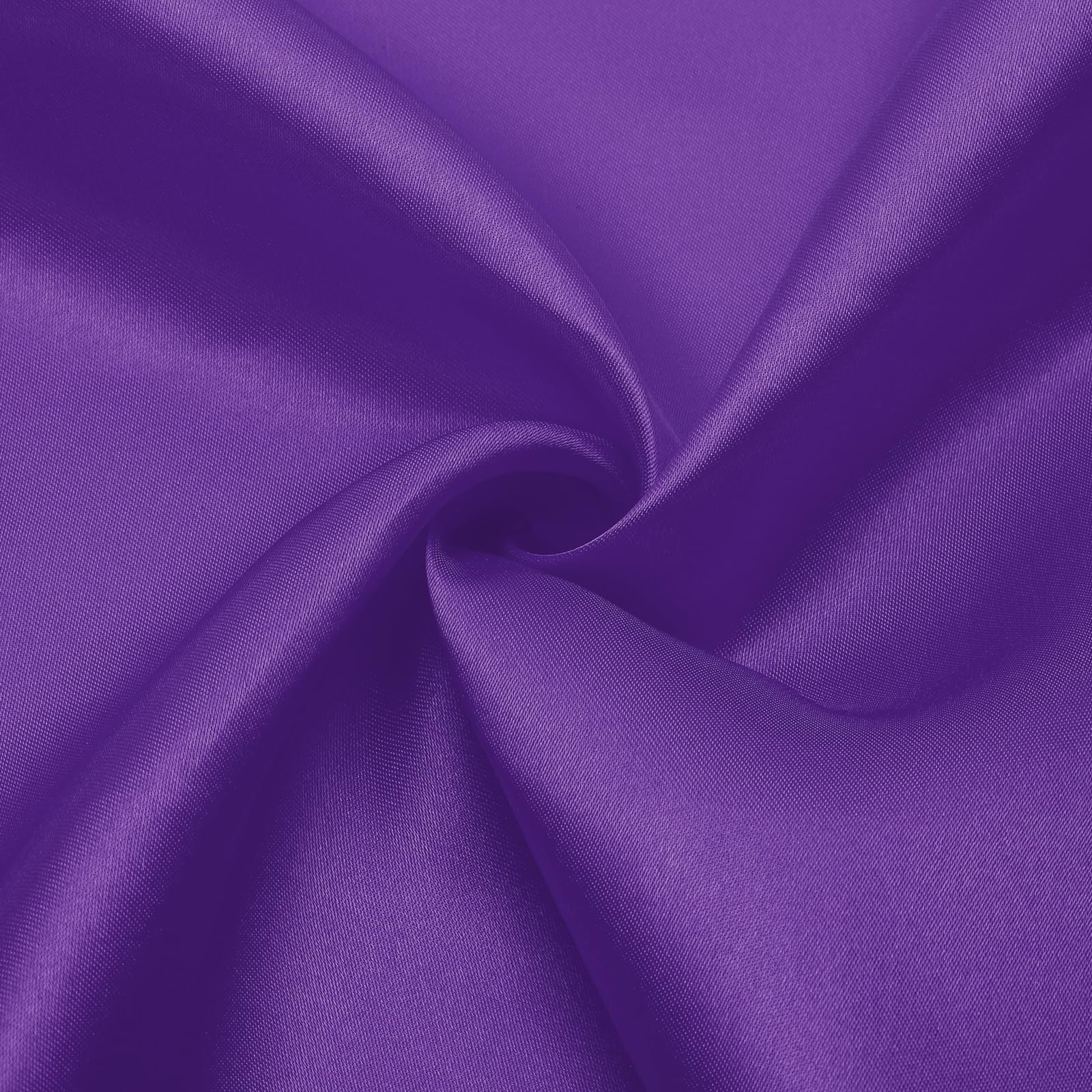 sourcing map Deep Purple Satin Fabric by the Yard, 5.5 Yards 59" Wide Silky Soft Cloth Fabrics for Bridal Dress Wedding Decorations DIY Crafts Sewing Napkins