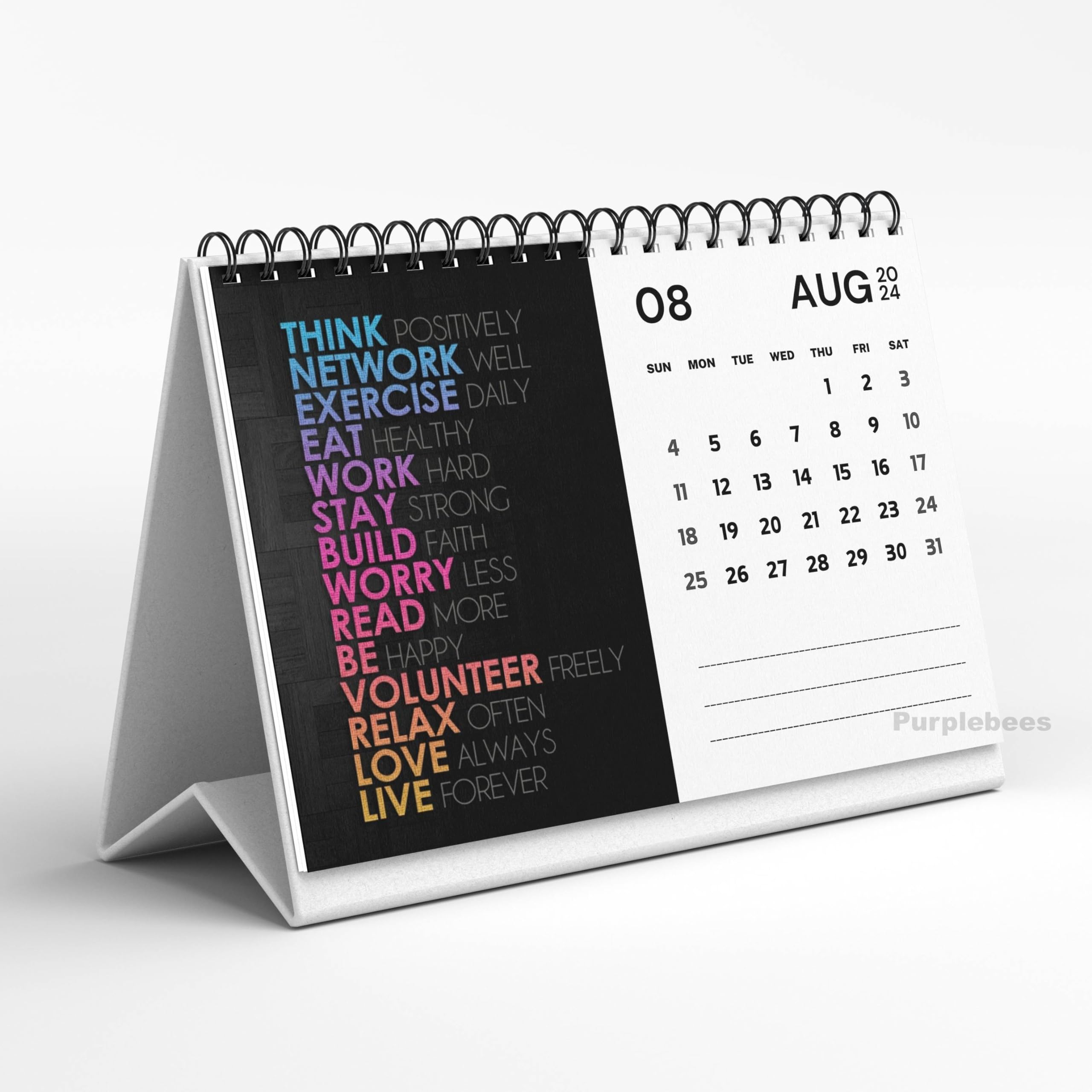 Amazon.com : MOTIVATIONAL QUOTE DESK CALENDAR FOR 2024 Inspiration | 12  MONTH PAGES | FOR HOME, OFFFICE & SCHOOL | 2024 TABLE CALENDAR | Ideal Gift  of Inspiration motivational calendar BY PURPLEBEES | CAL-24-11 : Office  Products