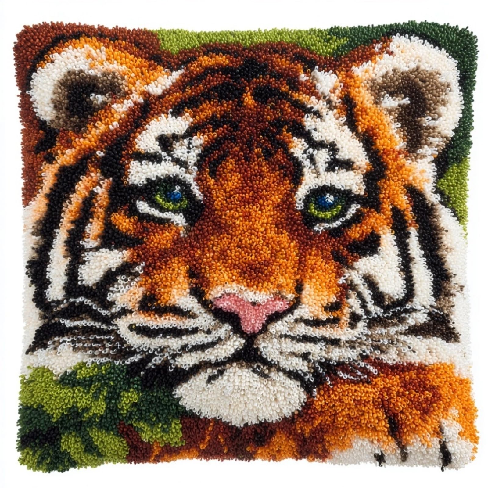 Axiangzik Tiger Beginners Diy Crochet Pillow Kit,