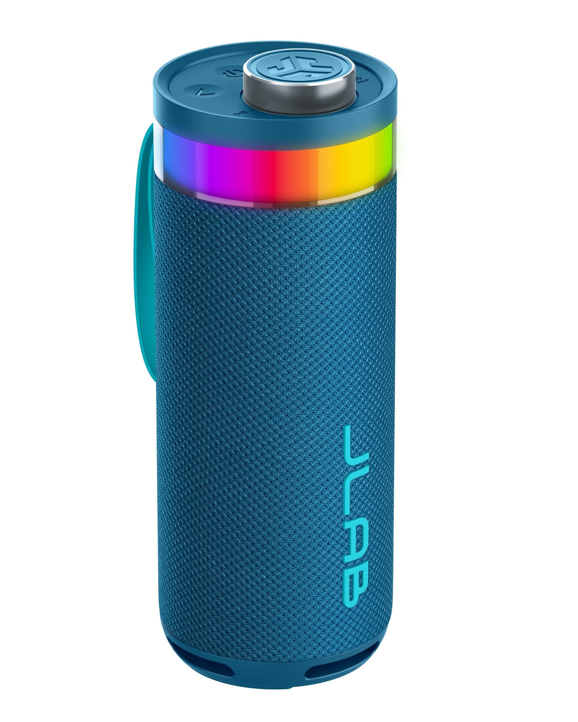JLab Go Party Cassa Bluetooth Portatile con 16+ ore di riproduzione - Altoparlante Wireless da 10W per Esterni e Viaggi con Luci RGB e Audio Potente, Resistente all'Acqua IP56, Blu Navy