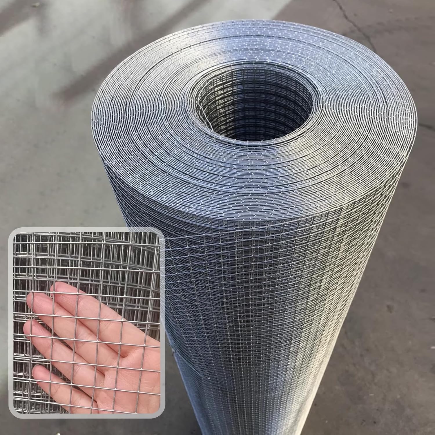 Hardware Cloth, 1/2 Inch Chicken Wire Fence, Welded Wire Mesh Roll, Vegetables Garden Pet Wire Fencing, Chicken Coop, for Ventilation Grille Insect Protection(1mx1m(39inx3.2ft))