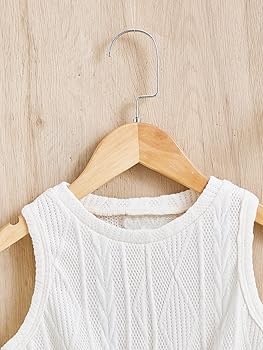Amazon.com: OYOANGLE Girl's Twist Front Sleeveless Round