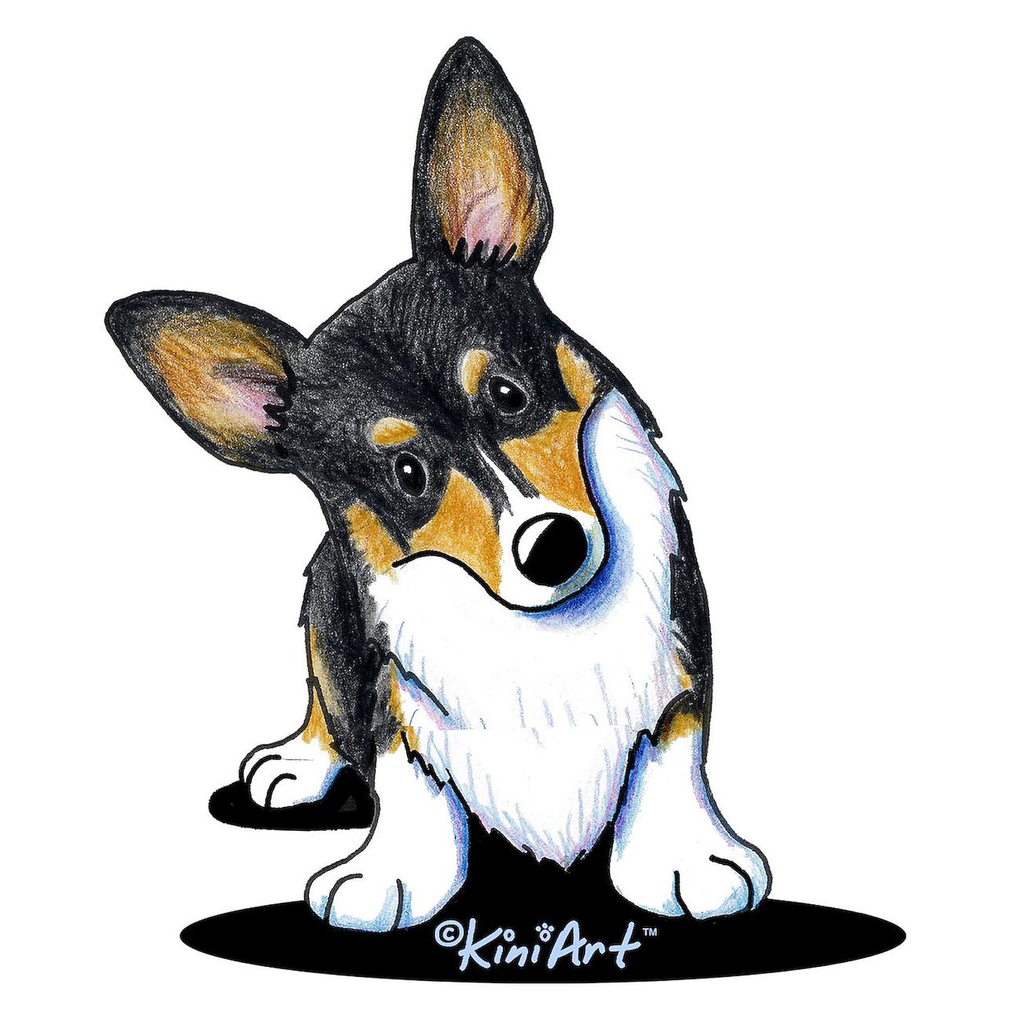 CafePress Kiniart Tricolor Corgi Patches 4