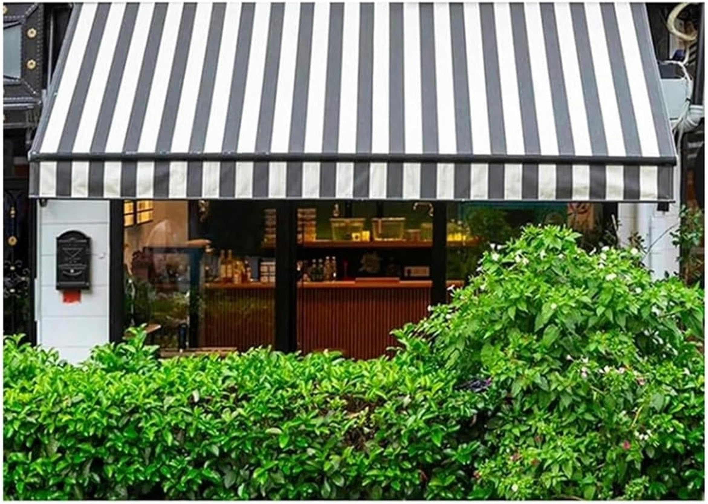 AMNOOL Electric/Manual Retractable Awning Shade Fabric Replacements, Sun Shade Canopy Canvas, 250gsm Polyester Shade Cover For Outdoor Deck Garden Awning(Size:8x7ft)-1