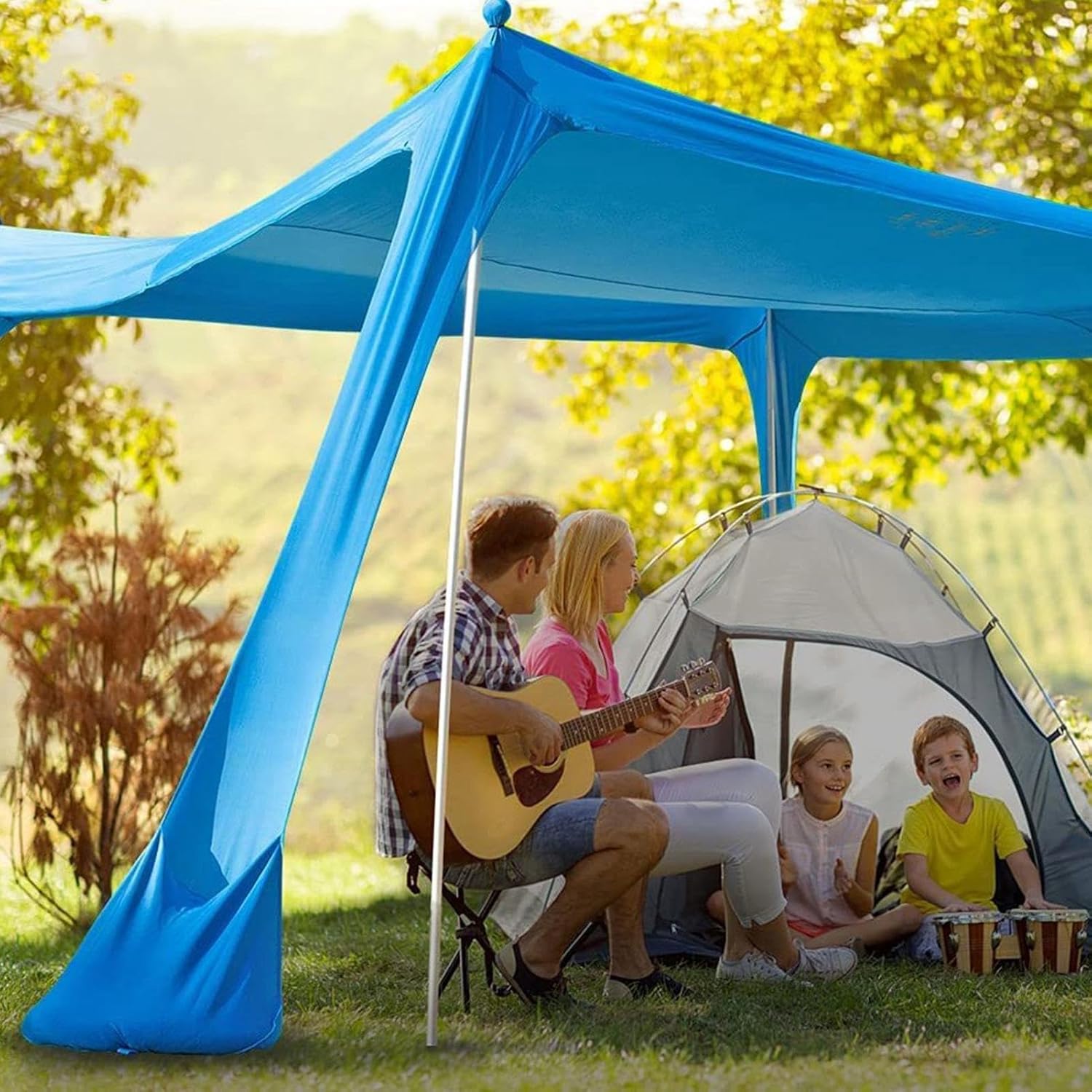 ビーチテント 日よけシェルター,UPF50 日よけ ビーチシェルター - 持ち運び便利 耐風性 日よけビーチテント 公園 家族団らん