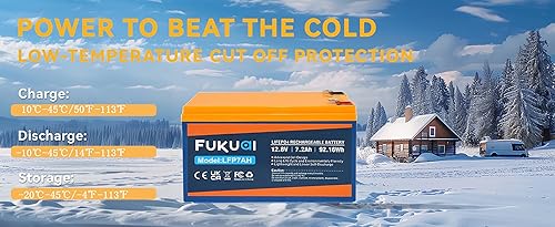 Miniatura 5 de Batería LiFePO4 de litio de 12 V 7.2 Ah, más de 2000 ciclos, batería recargable BMS integrada para iluminación, buscador de peces, ruedas