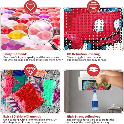 Miniatura 3 de DOMROM Kits de arte de diamantes de ratón para adultos, kit de arte de diamantes de arco iris 5D, arte y manualidades de cristal de taladro redondo