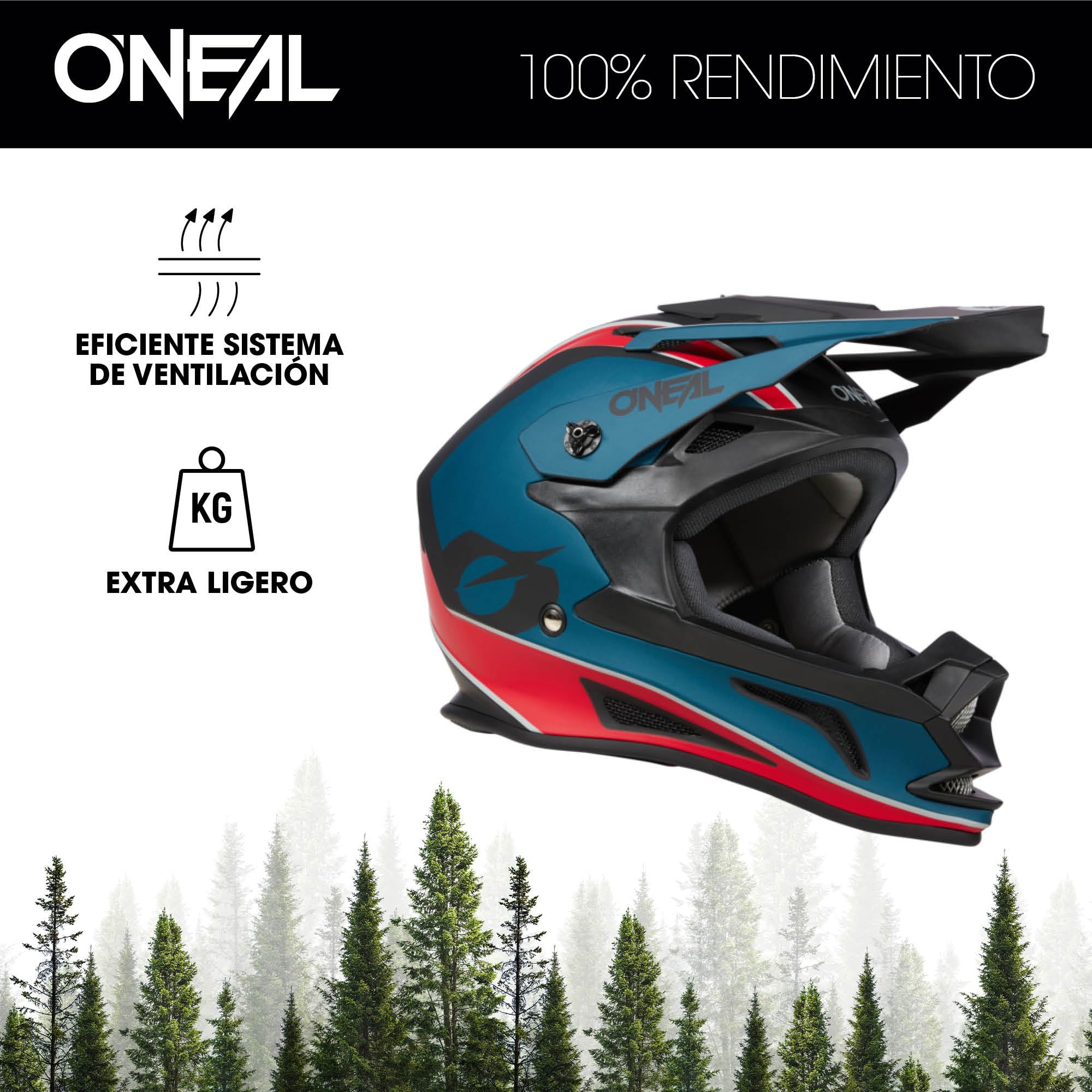 O'NEAL | Casco MTB Downhill | Norma de Seguridad EN1078, Aberturas de ventilación para refrigeración, Carcasa Exterior ABS | Casco DH Drop | Adulto