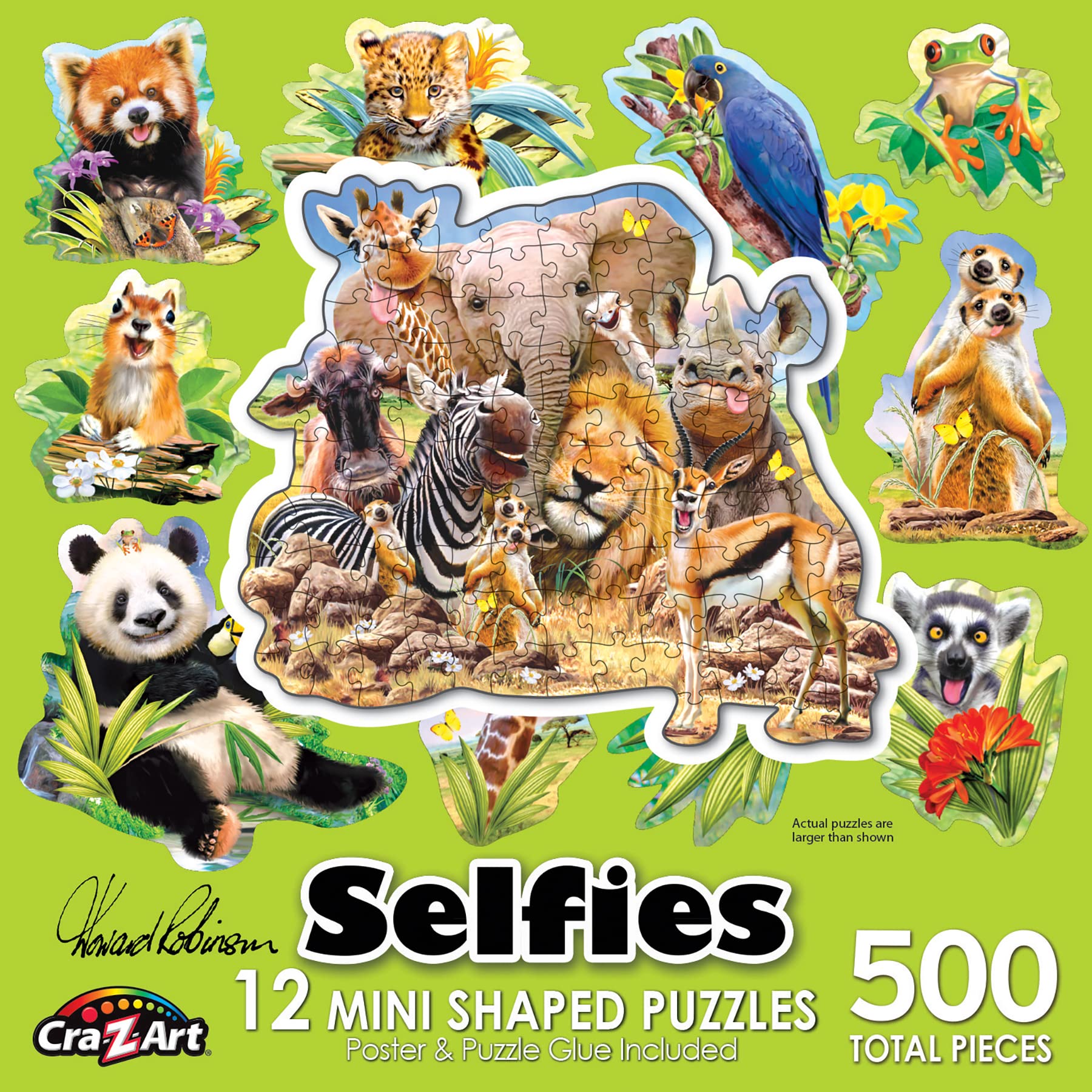 Amazon.com: RoseArt - Mini-Shaped - Jungle Selfies - 500 Piece