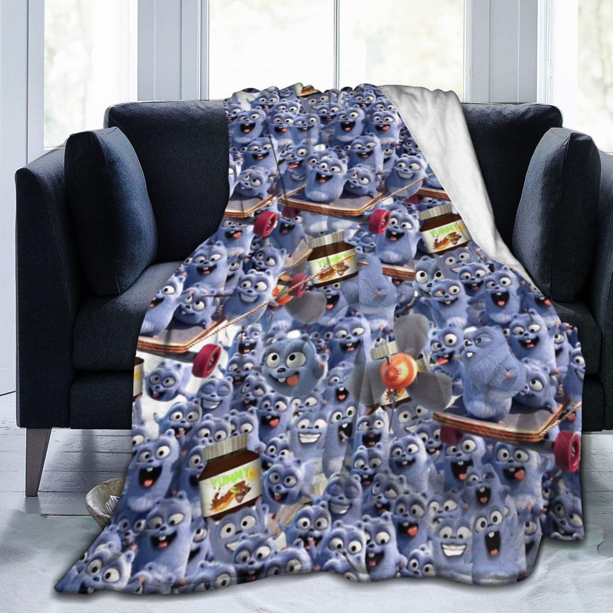Lawenp Grizzy and The Lemmings Ultra Soft Micro Fleece Throw Novelty Blanket Fleece Throw Blanket Super Soft Lightweight for Girls Boys 40"x50"
