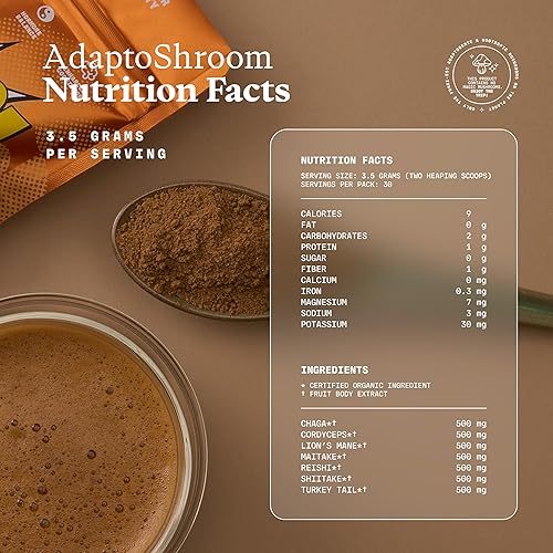 Miniatura 2 de Ultra Life Sport - Adapto-Shroom 7 hongos adpatogénicos - Suplemento orgánico de hongos USDA - Cordyceps, melena de león, chaga, cola de pavo