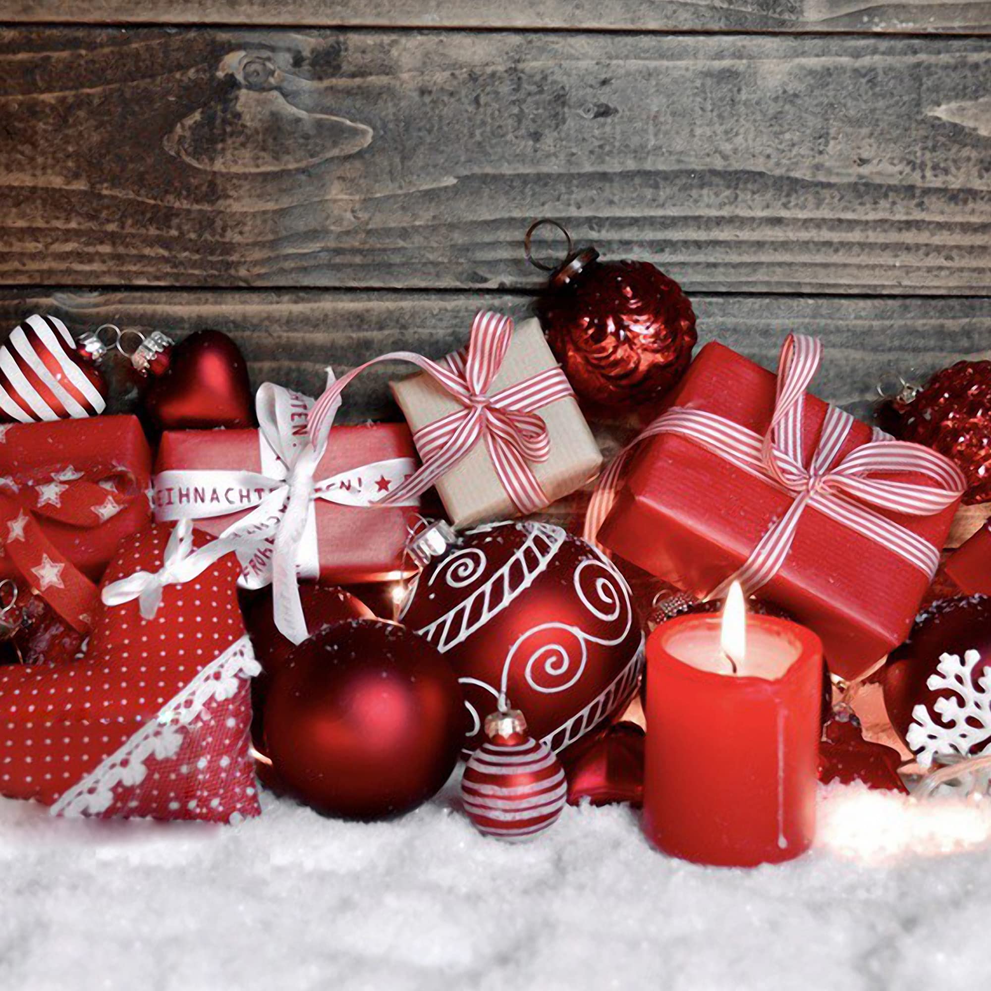 Threan Set De 3 Paquets Décorations Fausse Neige Noël - Rouleaux Couvertures Neige Artificielle & Flocons