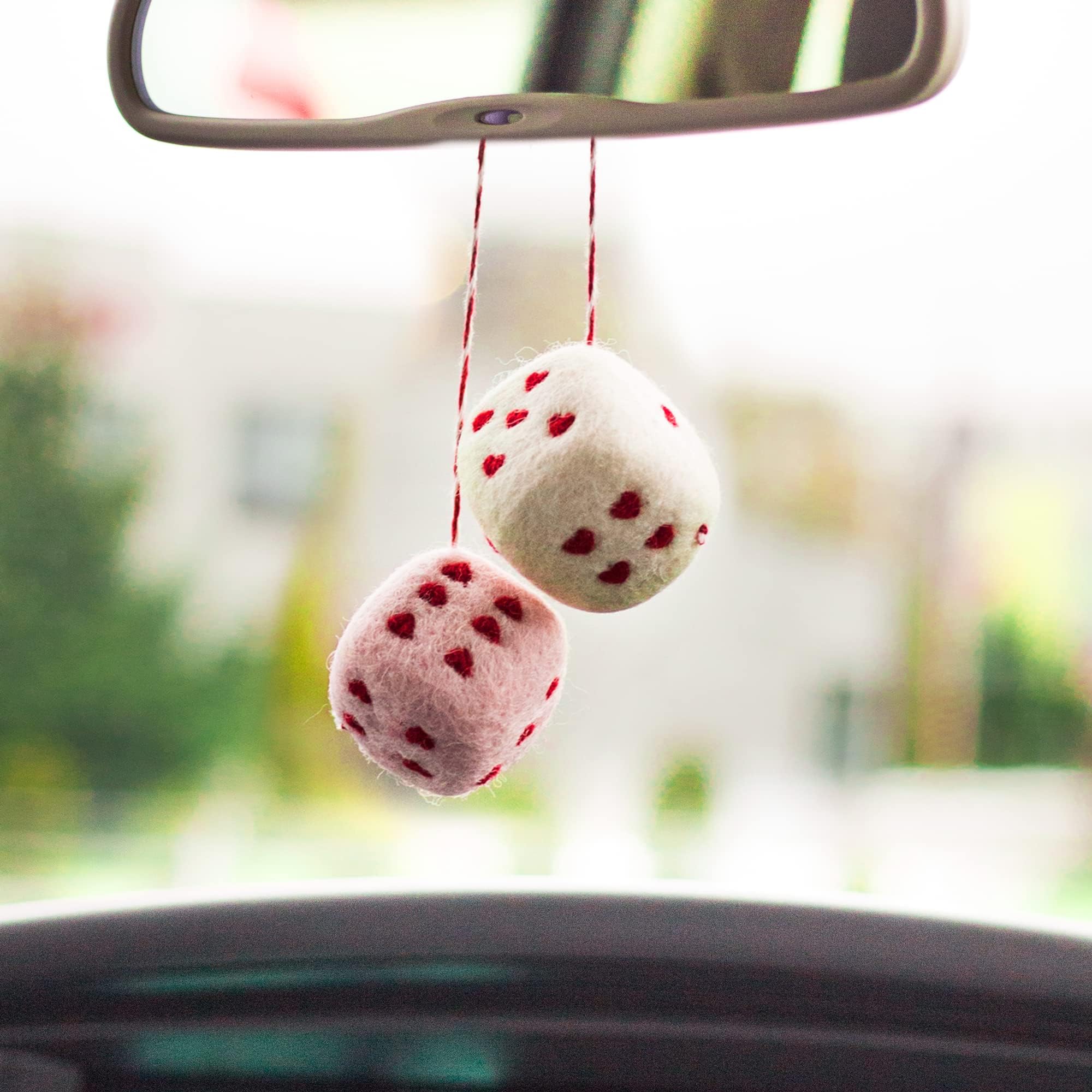 GLACIART ONE Dice Car Interior Hanging Ornament 2 Pcs