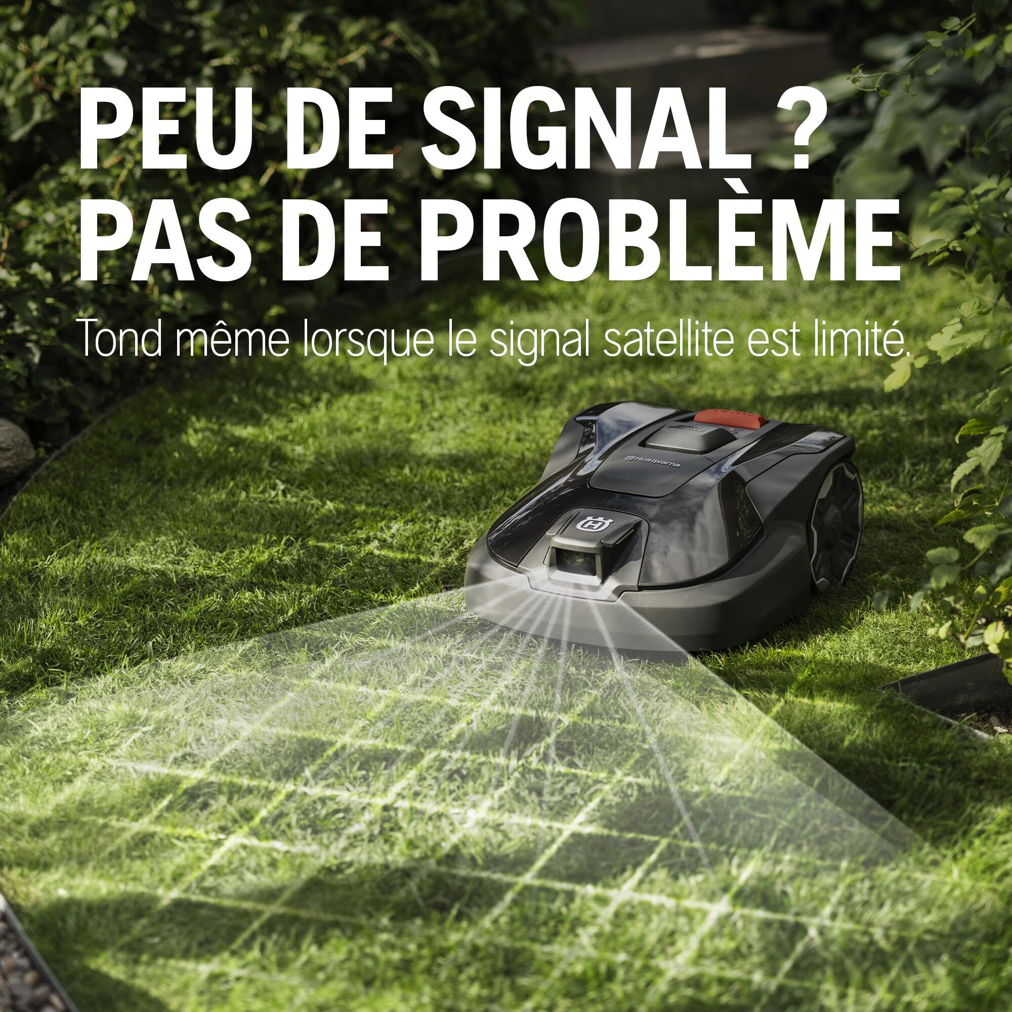HUSQVARNA Automower® Aspire R6V – Robot Tondeuse sans Fil périphérique, détection IA Vision, Navigation GPS, Application WiFi, Tonte systématique, Zones virtuelles, jusqu'à 600 m²