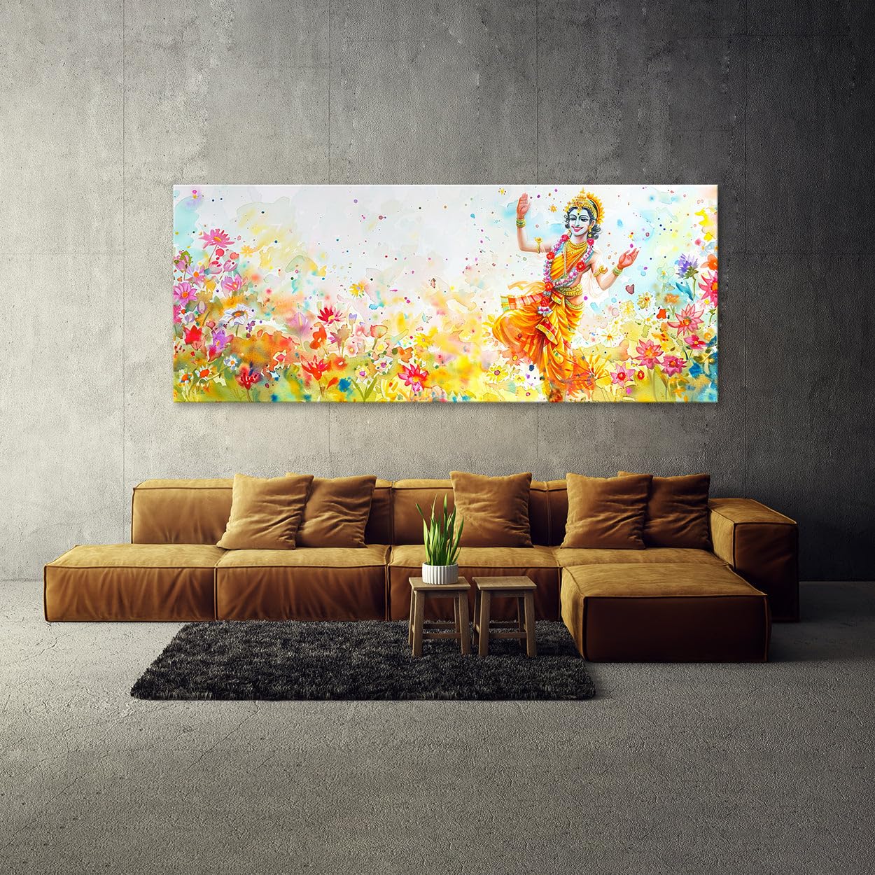 Sense Canvas Arjuna Blooming Renewal 12 Leinwand-Kunst, Heimdekoration, Wandkunstdruck, Poster, Gemälde, groß, 40 x 16 / 1,9 cm