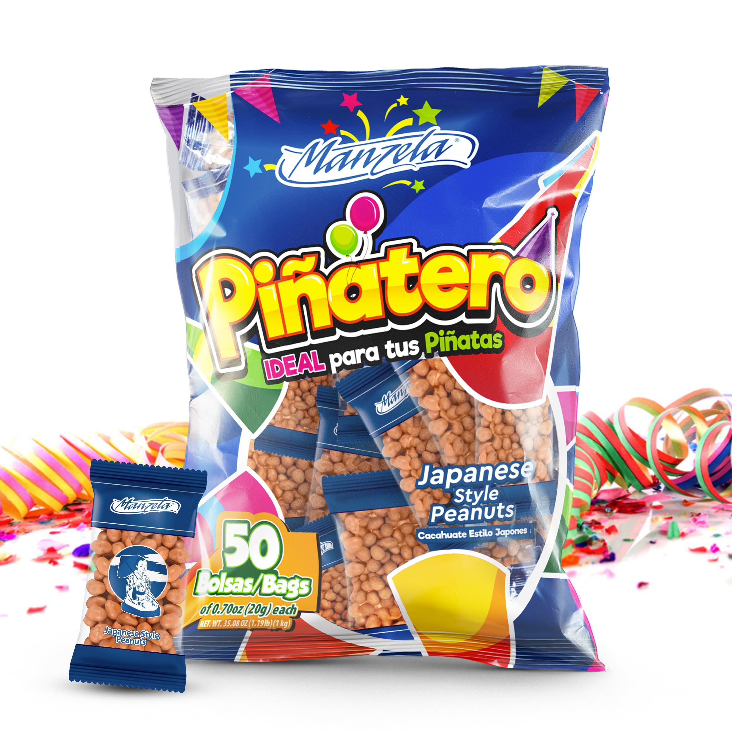 Amazon.com : Manzela Japanese Peanuts Snack Pack | Crunchy Baked