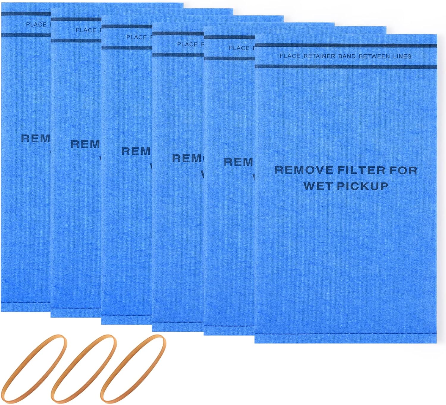 6 Wet Dry Filter Bags WS01025F2 for Workshop Vacuums 2-2.5 Gallon Shop Vac Vacuum Stinger Craftsman Husky 9-16949 9-38737