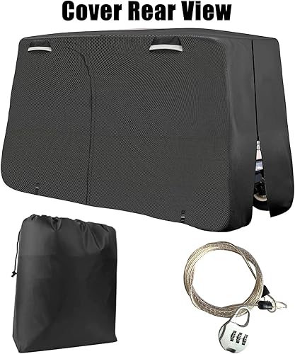 Miniatura 7 de SAPUBK Funda para carrito de golf, accesorios para carrito de golf con cremallera de puerta lateral, compatible con Club CarEZ-GOYamaha para