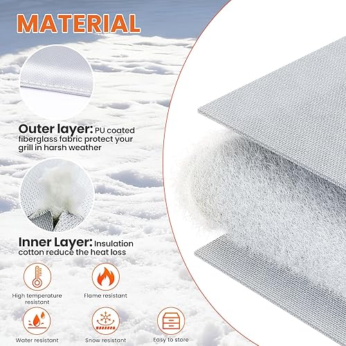 Miniatura 3 de Hisencn Manta aislante para parrilla Pit Boss PBV3G1 para ahumador vertical, retención de calor, cubierta para ahumador de barbacoa Pit Boss serie 3