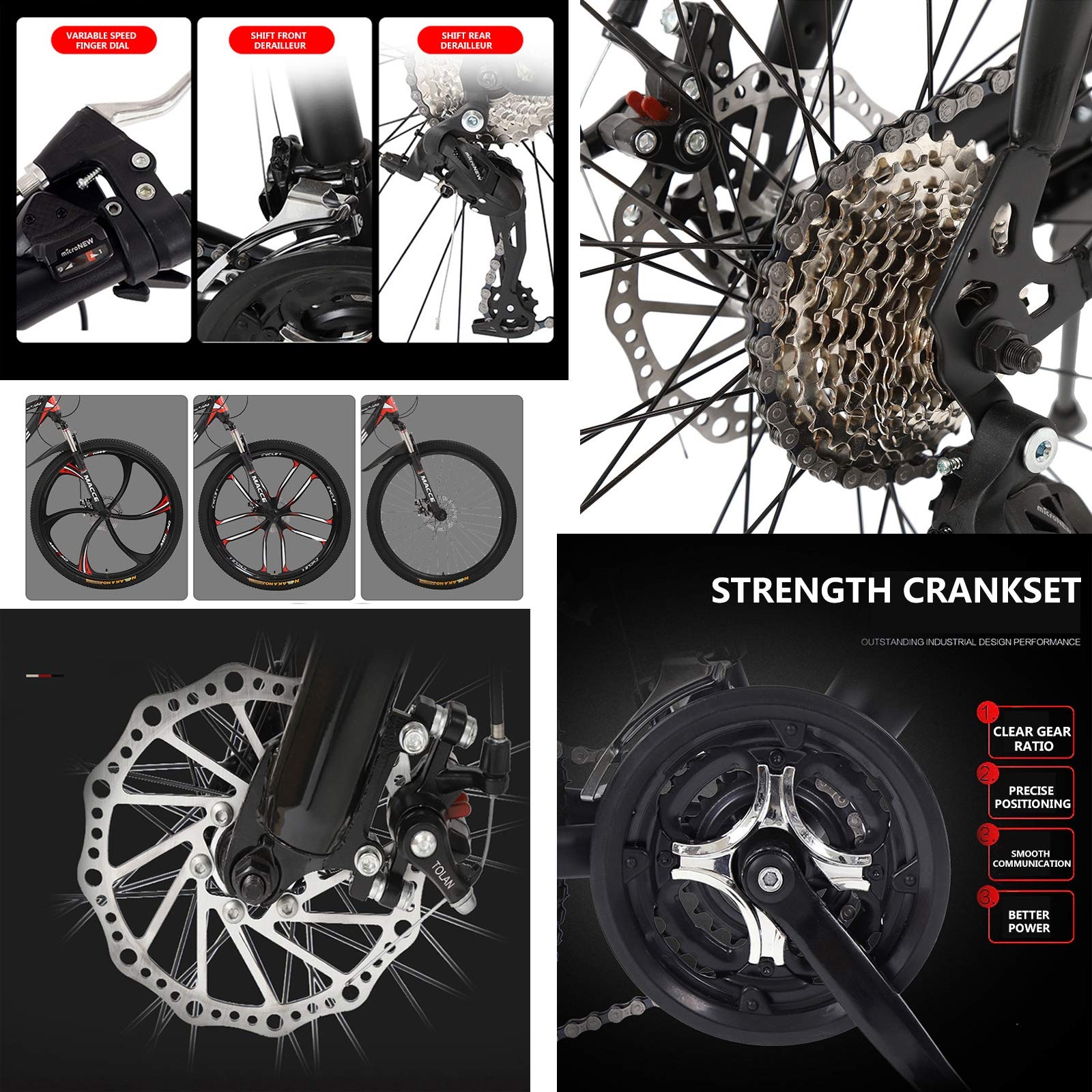 Amazon | ロードバイク 5色 アルミフレーム 自転車 21スピード